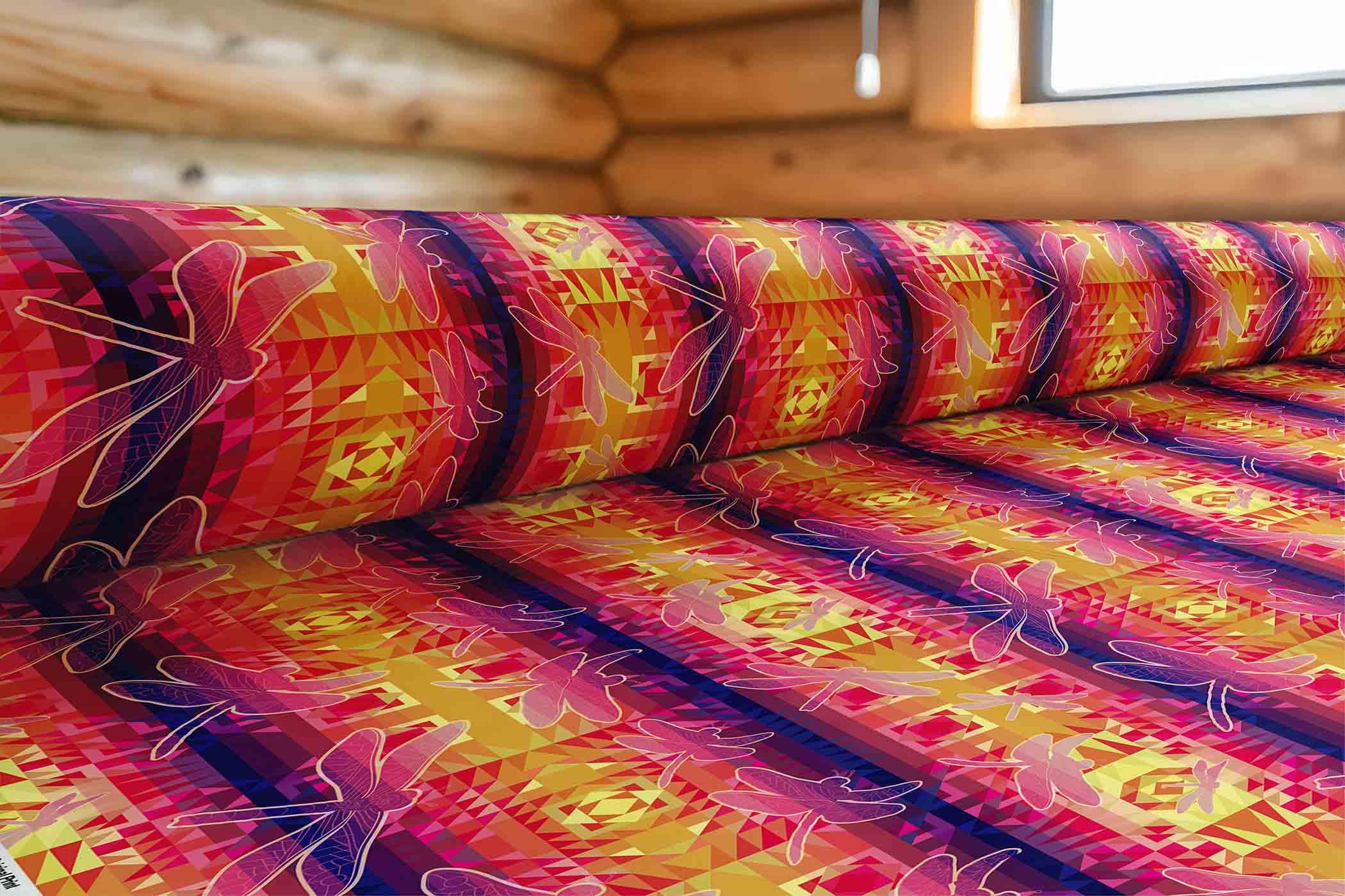 Kaleidoscope Dragonfly Satin Fabric By the Yard Pre Order