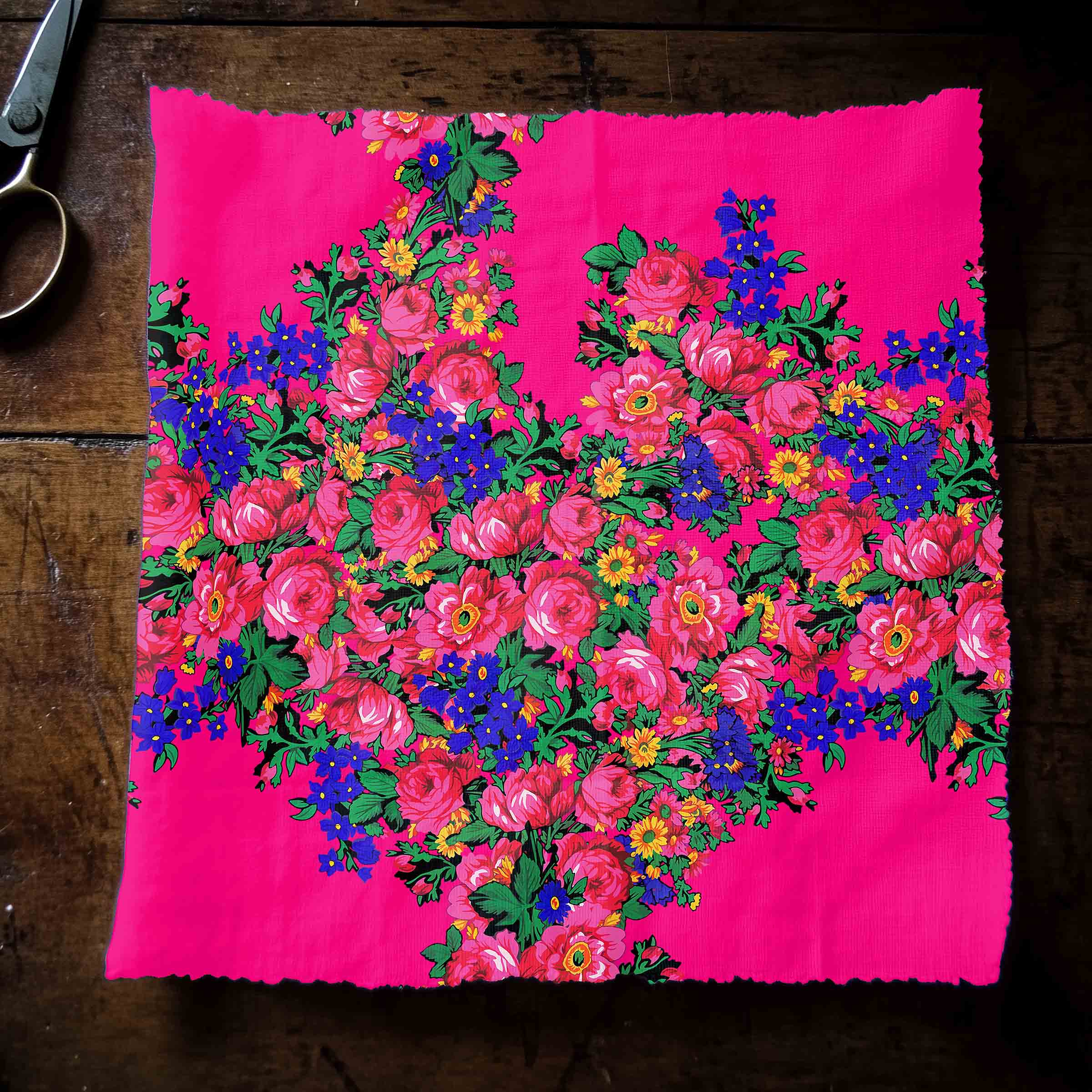 Kokum's Revenge Fuschia 42 inch Cotton Poplin Pre Order