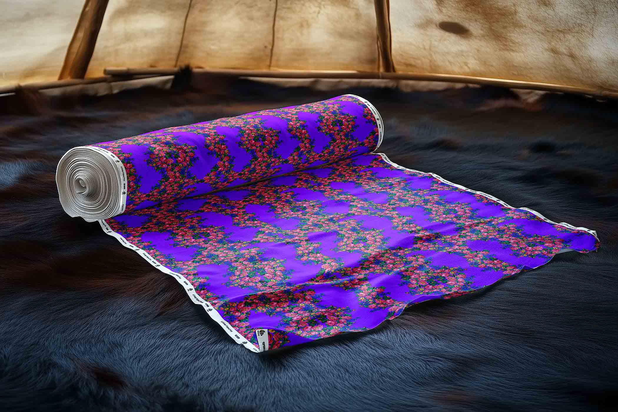 Kokum's Revenge Lilac Satin Fabric By the Yard Pre Order