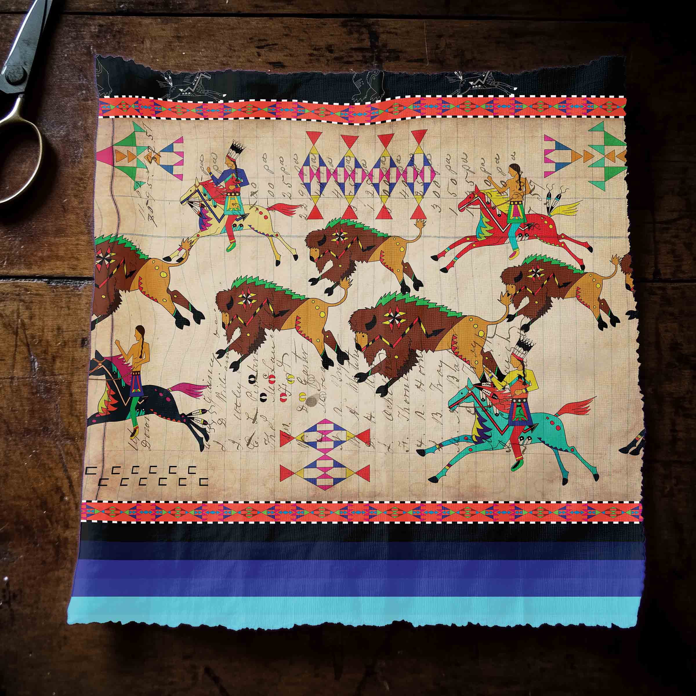 Ledger Hunt Midnight 42 inch Cotton Poplin Pre Order
