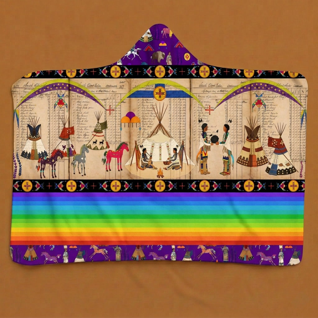 Legacy of the Rainy Chief Purple Hooded Blanket