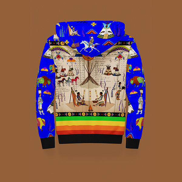 Legacy of the Rainy Chief Blue Sherpa Hoodie