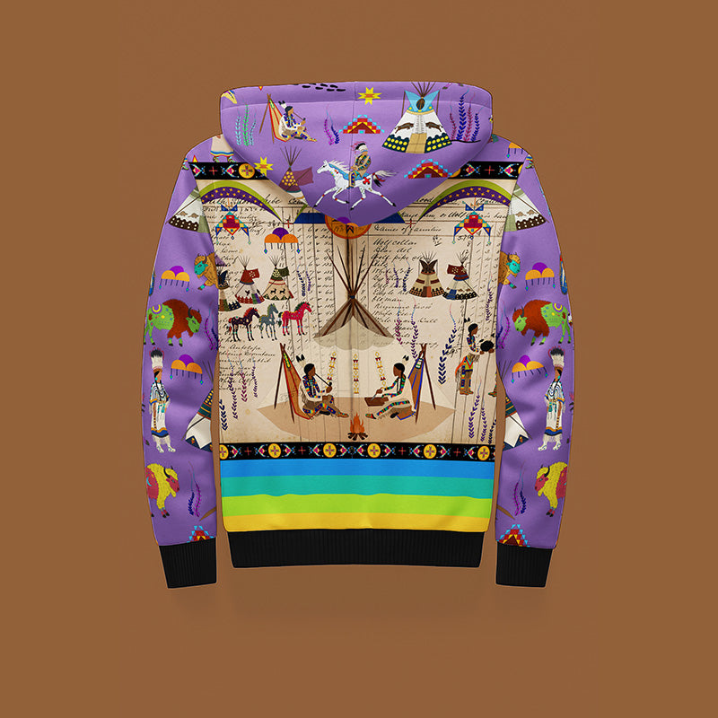 Legacy of the Rainy Chief Purple Sherpa Hoodie