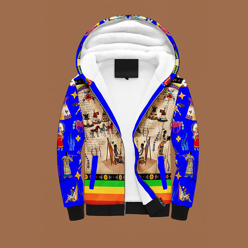 Legacy of the Rainy Chief Blue Sherpa Hoodie