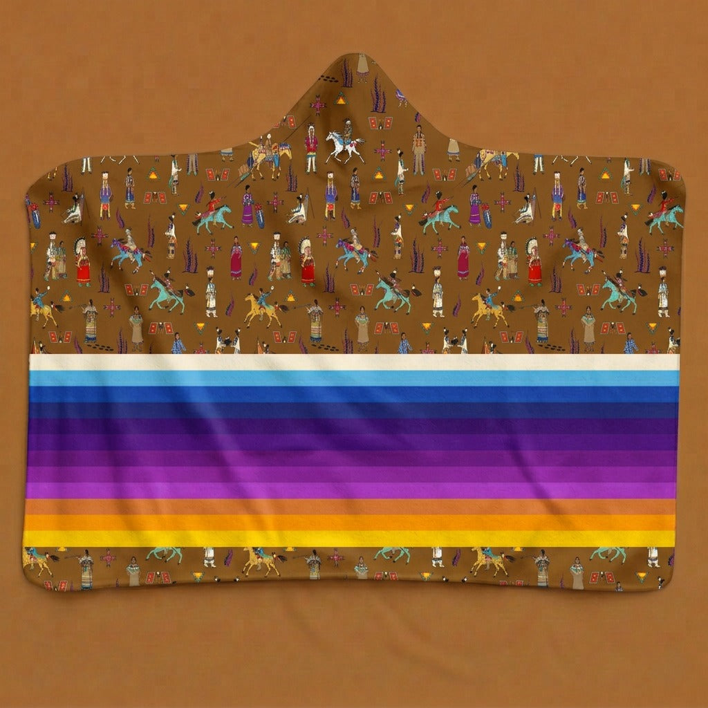 Lineage Figures Brown Hooded Blanket