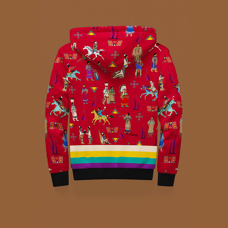 Lineage Figures Red Sherpa Hoodie