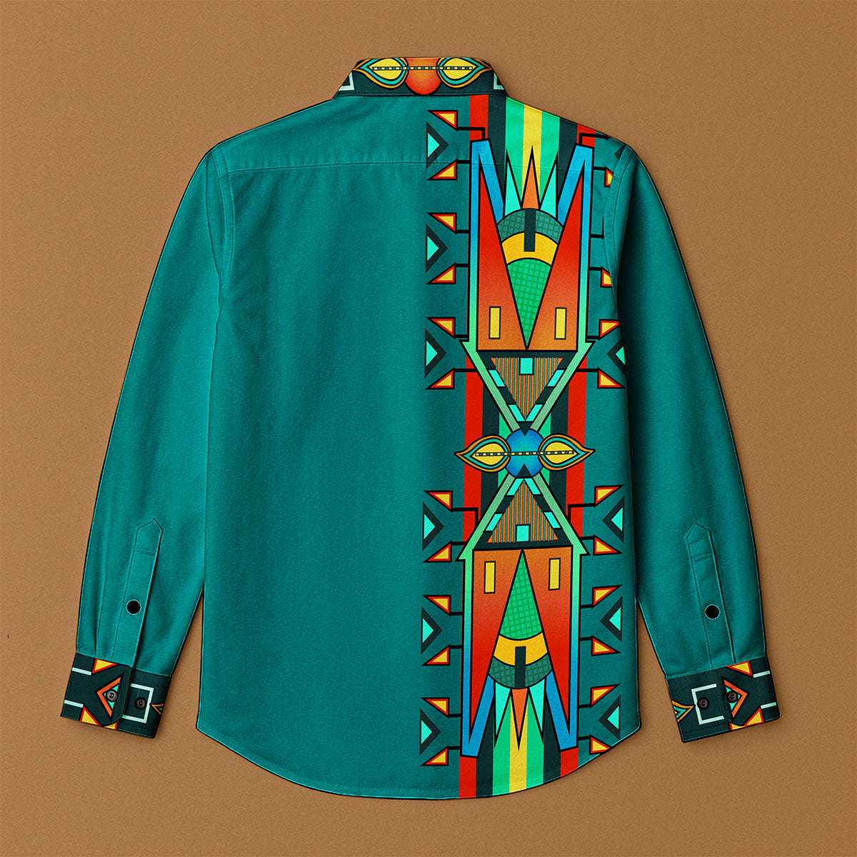 Rainbow Spirit Path Men's Casual Dress Shirt