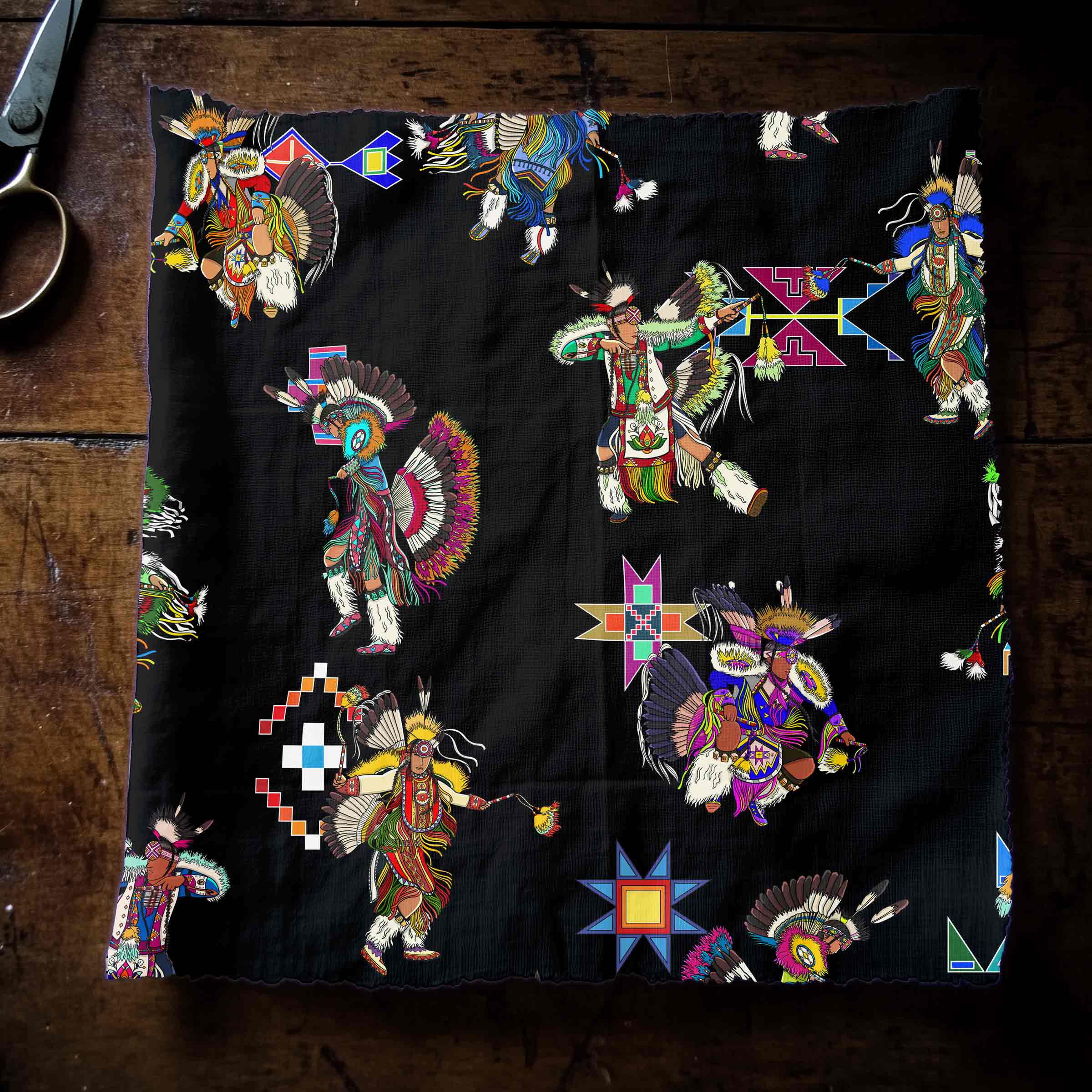 Men's Fancy Dancers Black Small 42 Inch Cotton Poplin Pre Order