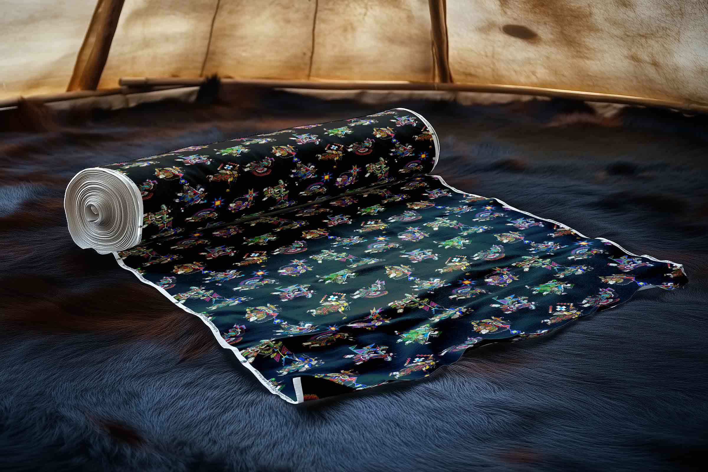 Men's Fancy Dancers Black Large 42 Inch Cotton Poplin Pre Order