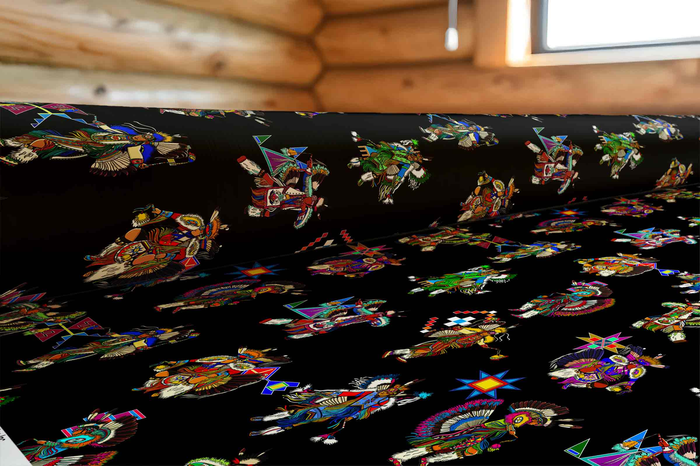 Men's Fancy Dancers Black Large 42 Inch Cotton Poplin Pre Order