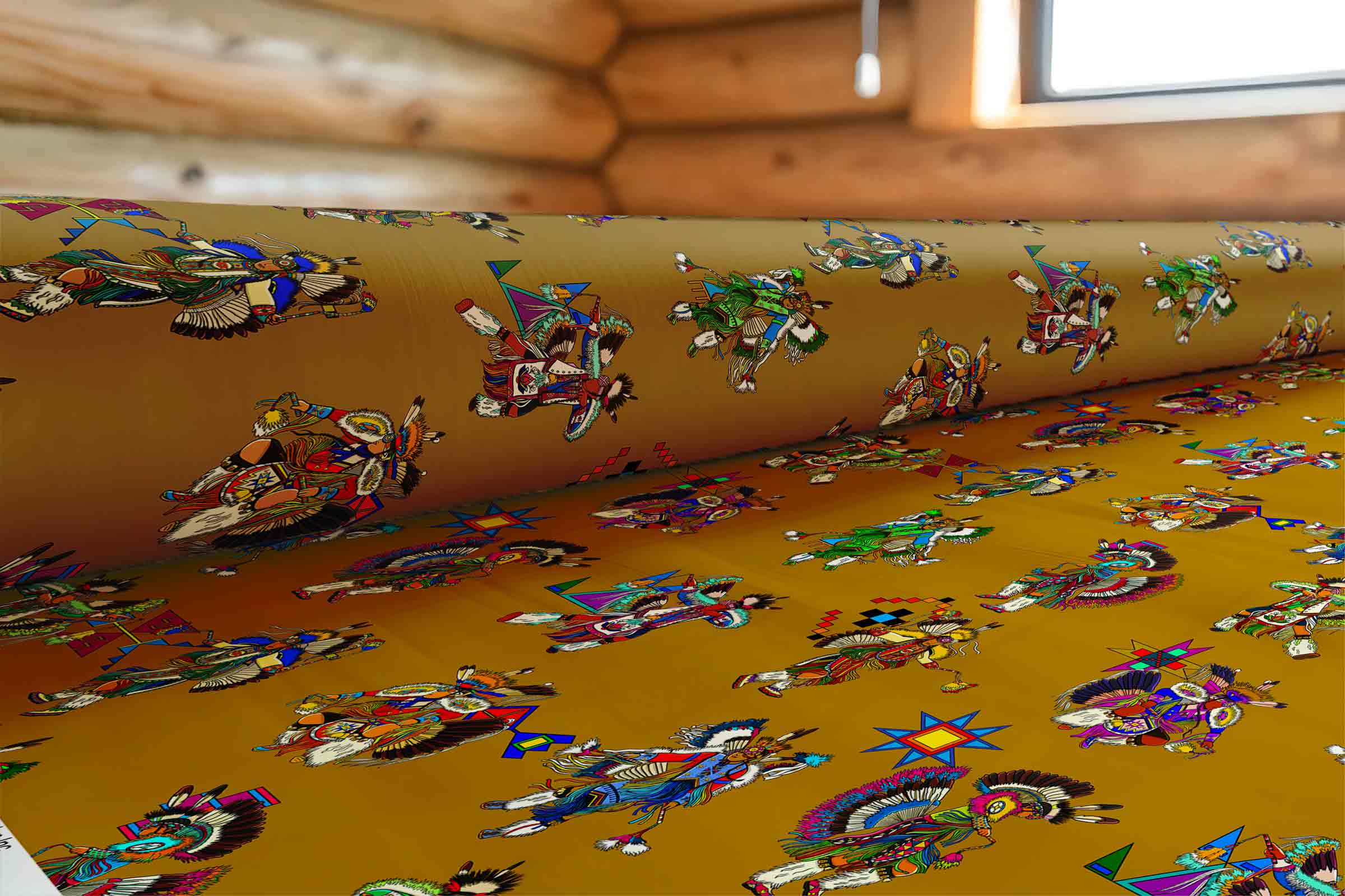 Men's Fancy Dancers Earth Large 42 Inch Cotton Poplin Pre Order