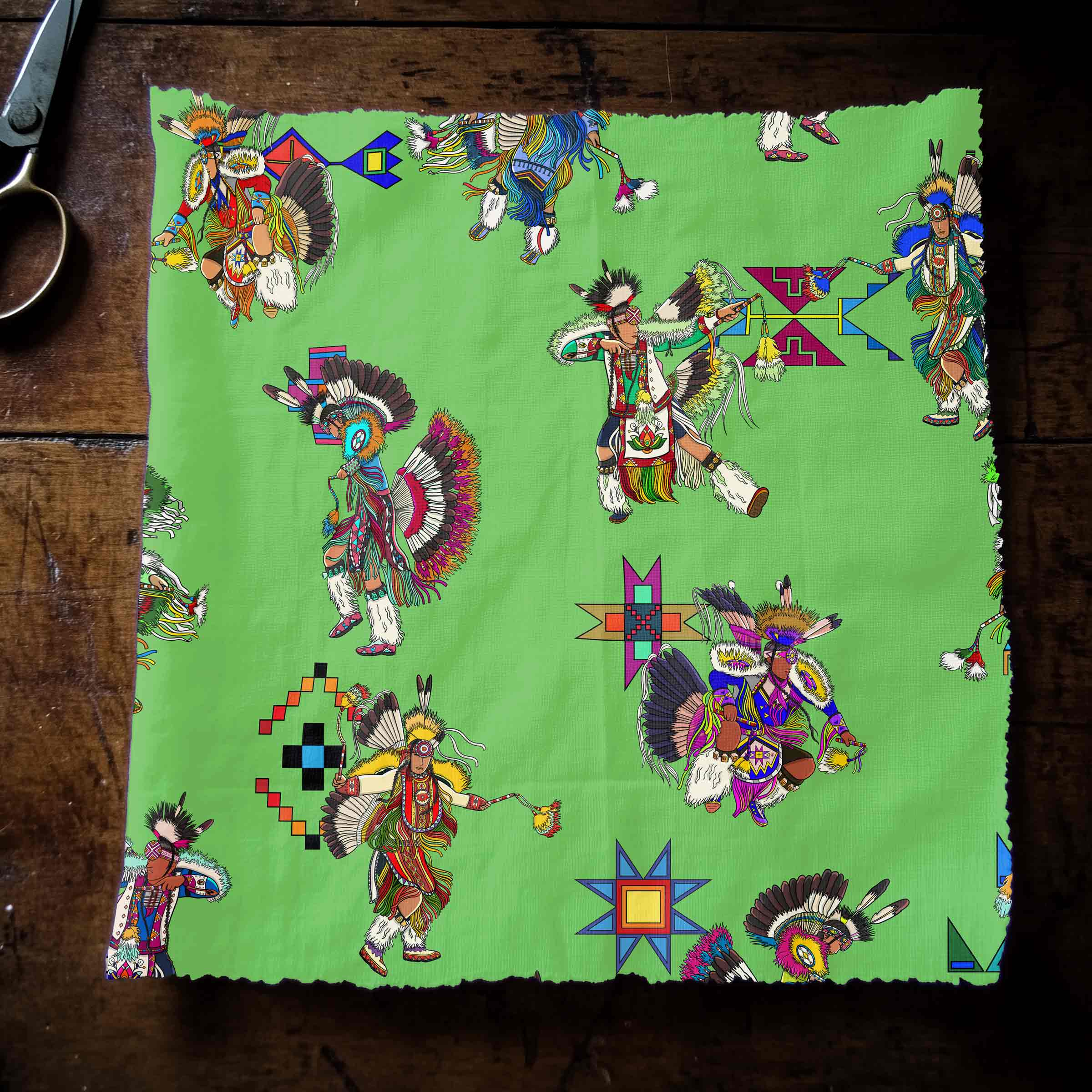 Men's Fancy Dancers Grass Small 42 Inch Cotton Poplin Pre Order