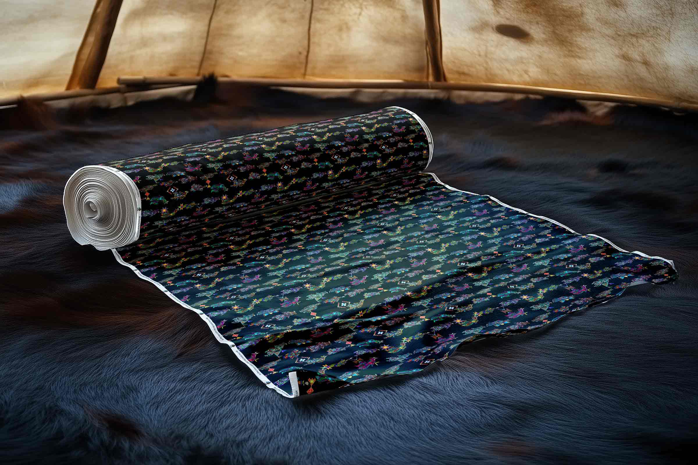 Men's Grass Dancers Black Small 42 Inch Cotton Poplin Pre Order