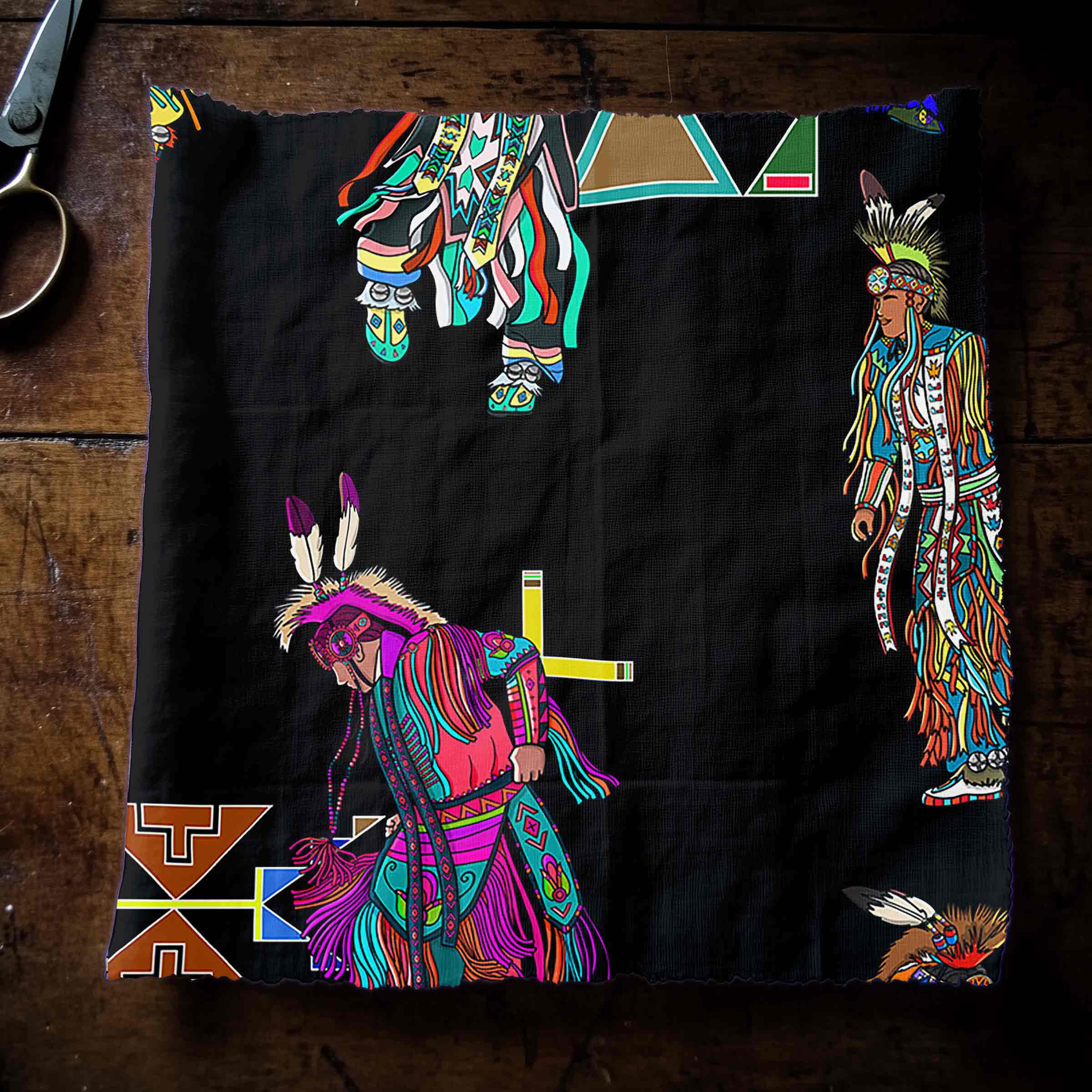 Men's Grass Dancers Black Large 42 Inch Cotton Poplin Pre Order