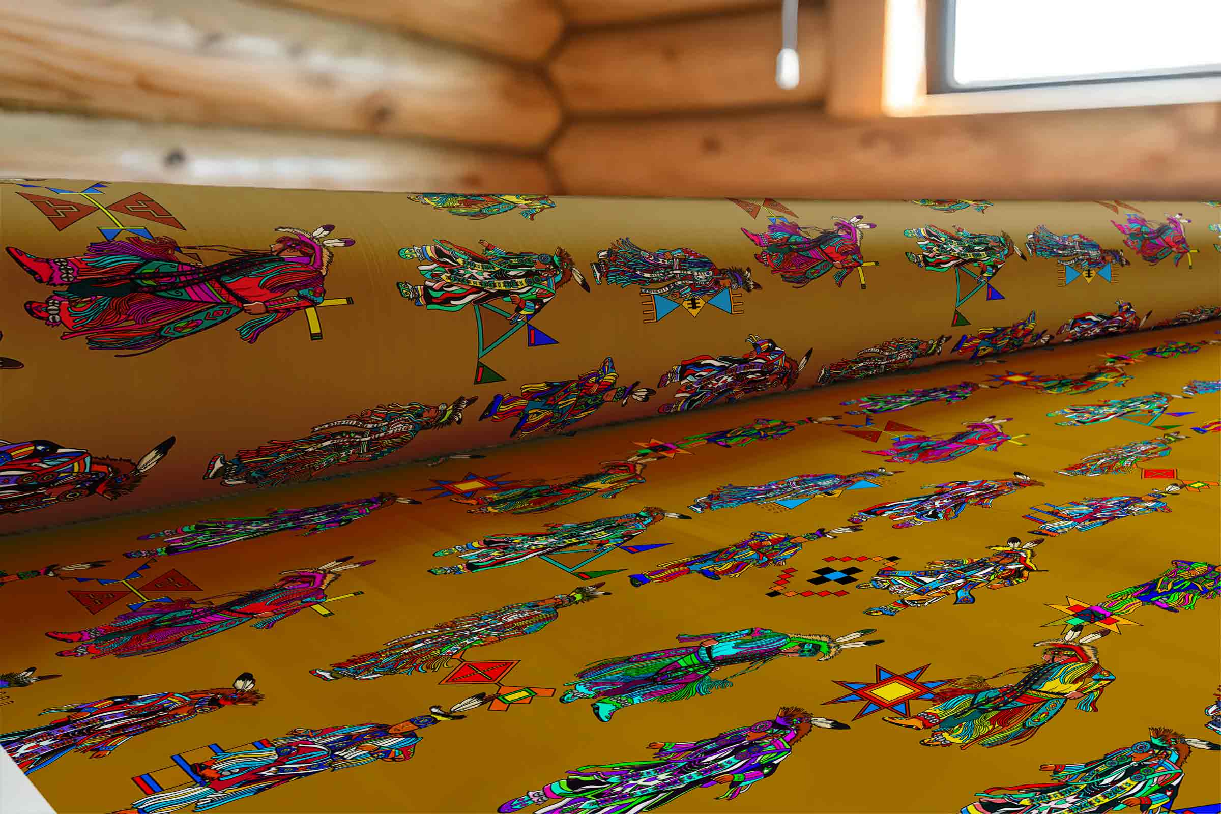 Men's Grass Dancers Earth Large 42 Inch Cotton Poplin Pre Order