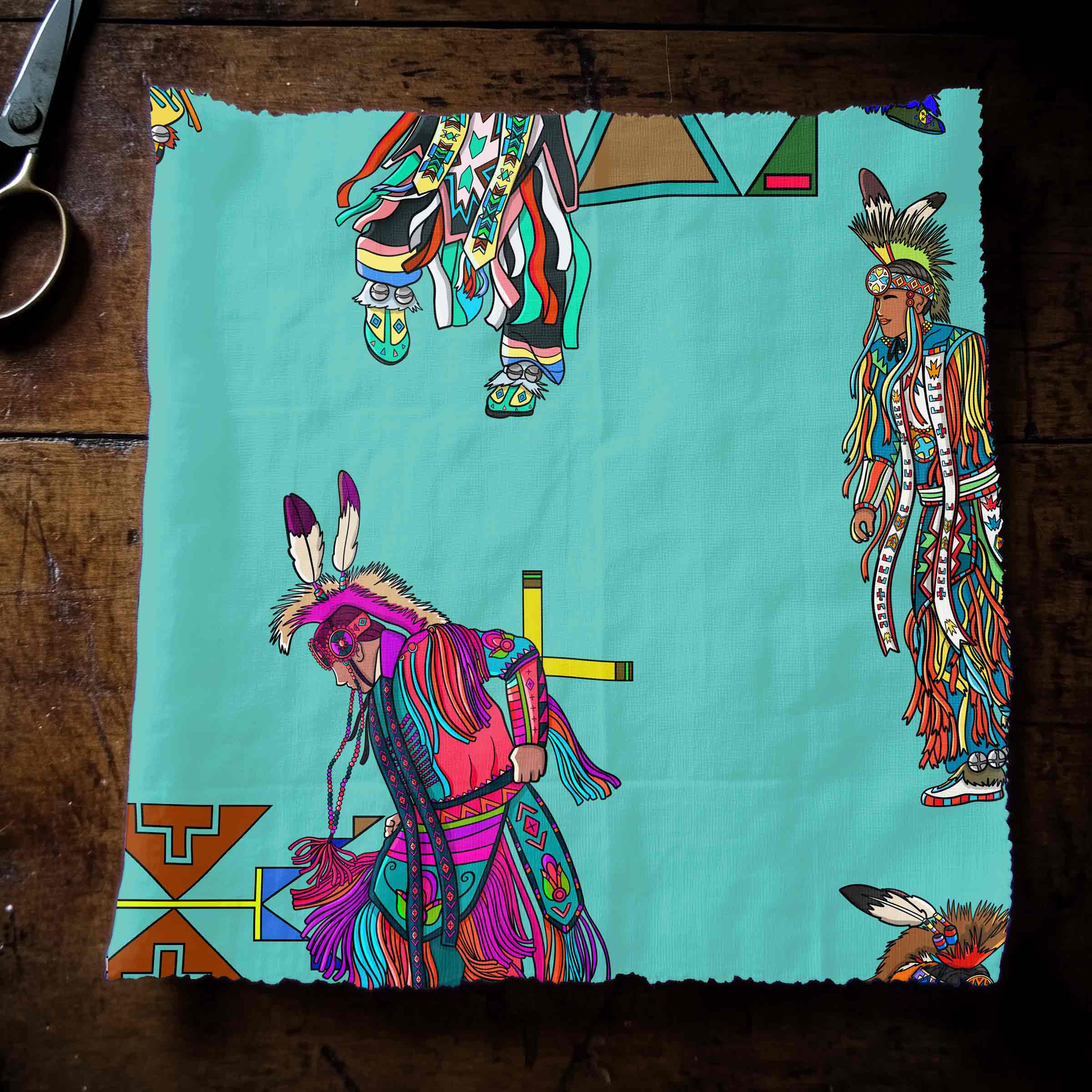 Men's Grass Dancers Eggshell Blue Large 42 Inch Cotton Poplin Pre Order