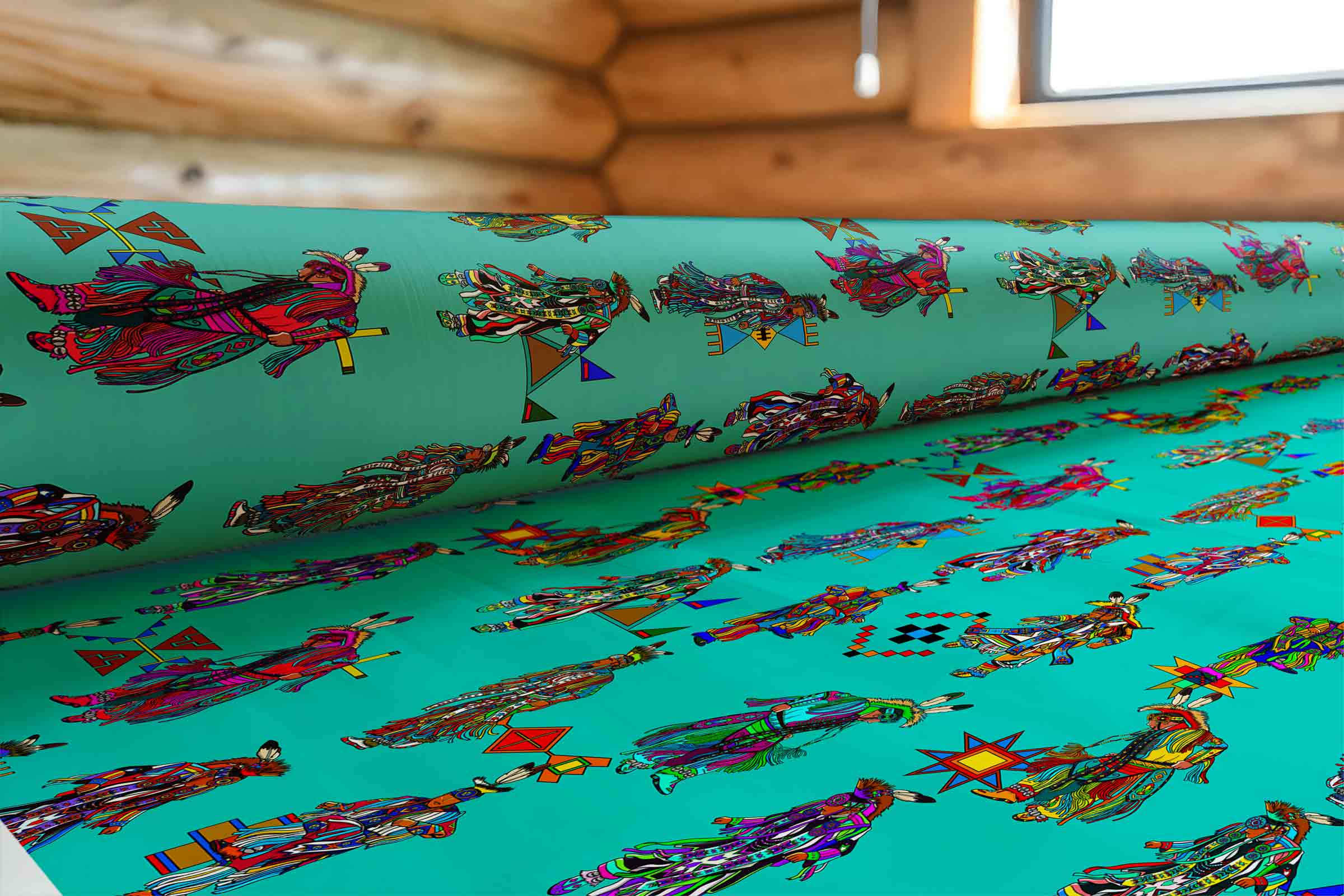 Men's Grass Dancers Eggshell Blue Large 42 Inch Cotton Poplin Pre Order