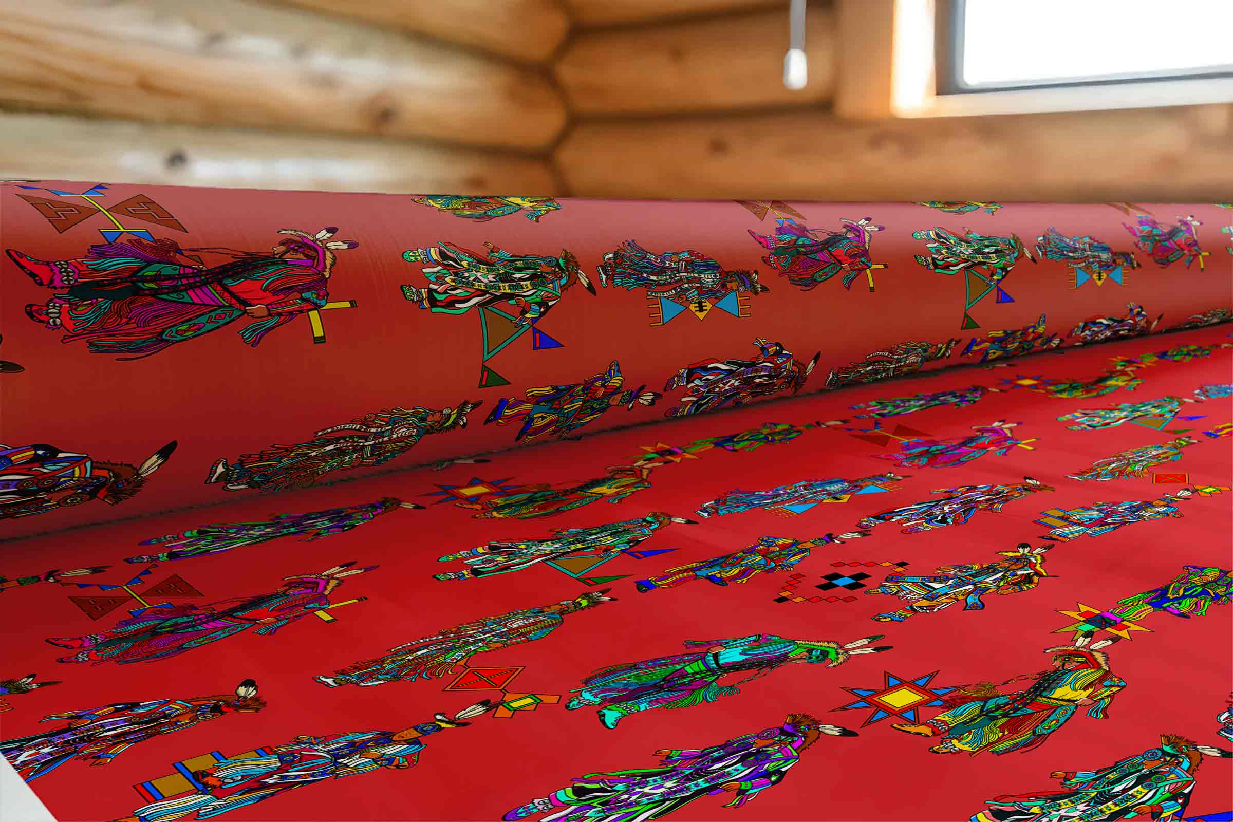 Men's Grass Dancers Terra Cotta Large 42 Inch Cotton Poplin Pre Order