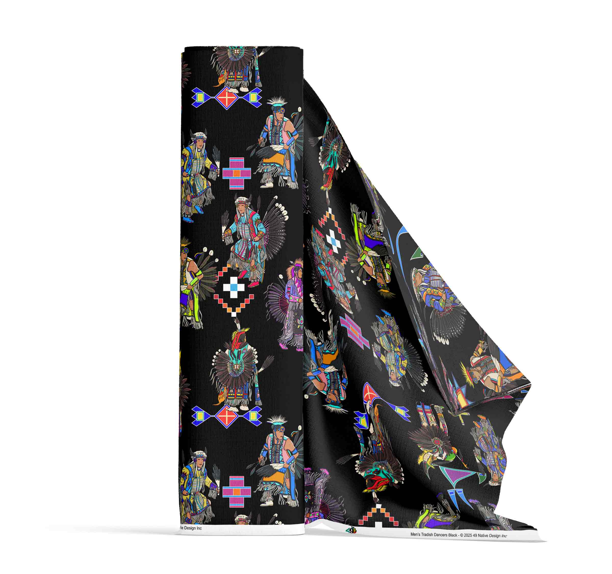 Men's Tradish Dancers Black Large 56 Inch Cotton Poplin Pre Order