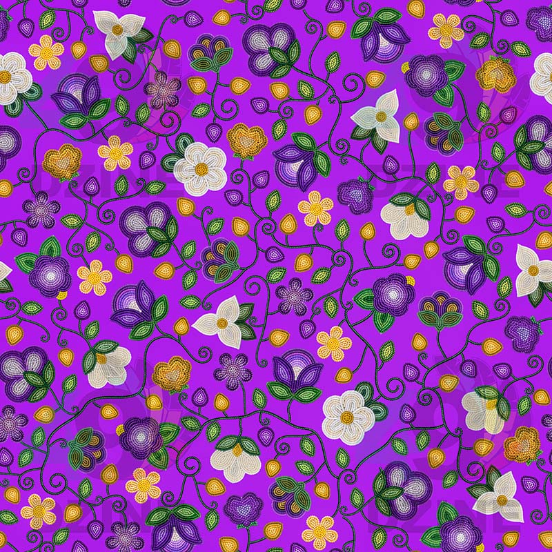 Midnight Moss Bloom Purple Satin Fabric By the Yard Pre Order