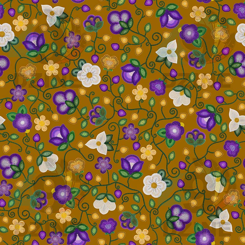 Midnight Moss Bloom Toffee Satin Fabric By the Yard Pre Order