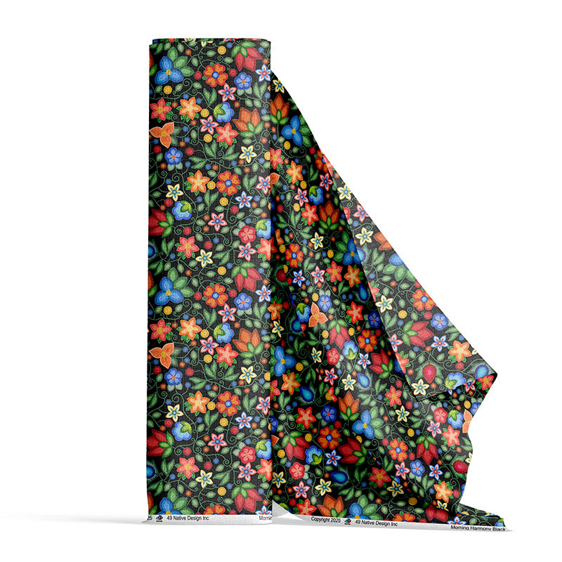 Morning Harmony Black 42 Inch Cotton Poplin Pre Order