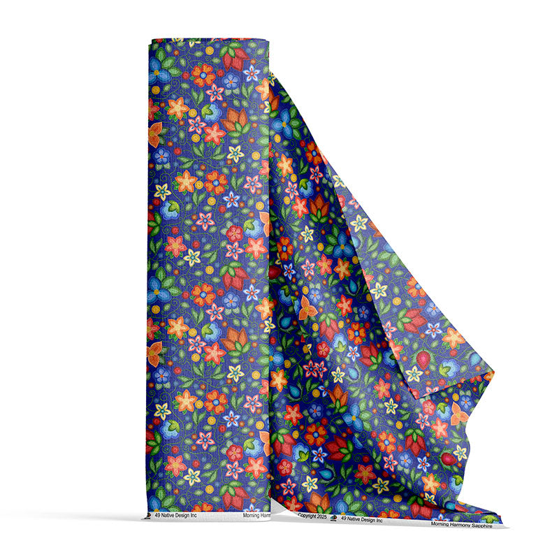 Morning Harmony Sapphire 42 Inch Cotton Poplin Pre Order