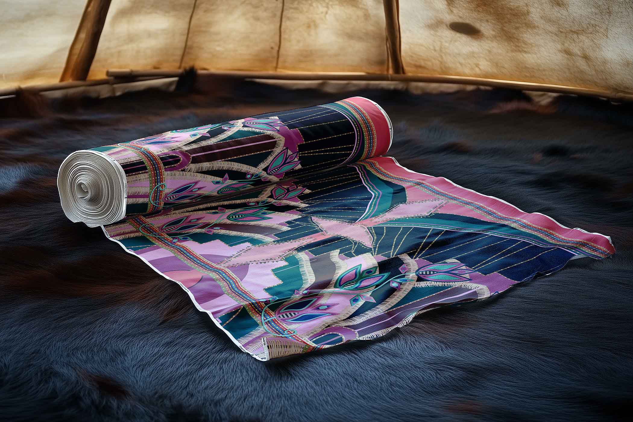 Mosaic Mirage Pink 42 Inch Cotton Poplin Pre Order