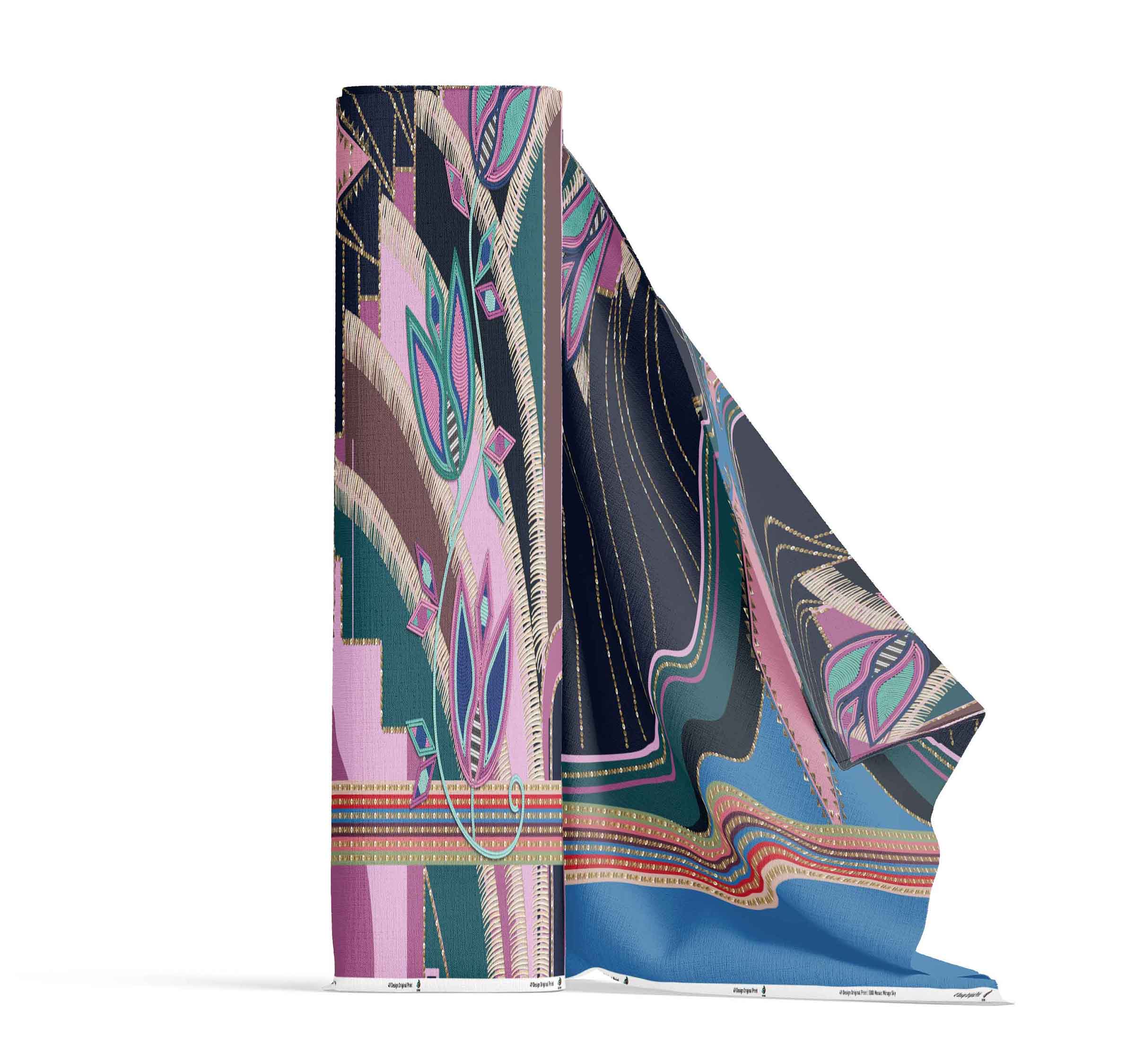 Mosaic Mirage Sky 42 Inch Cotton Poplin Pre Order