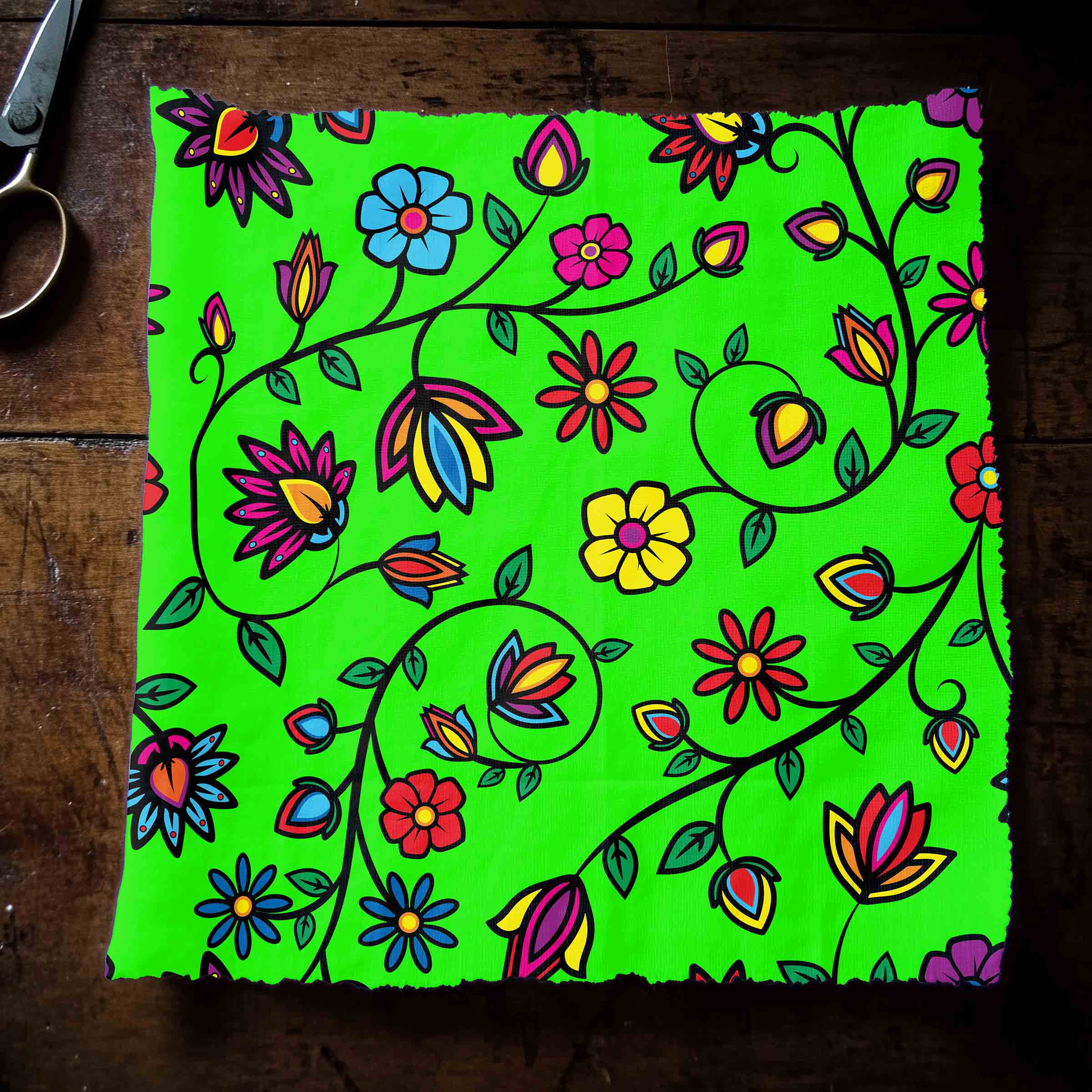 Nature's Nexus Neon Green 42 Inch Cotton Poplin Pre Order