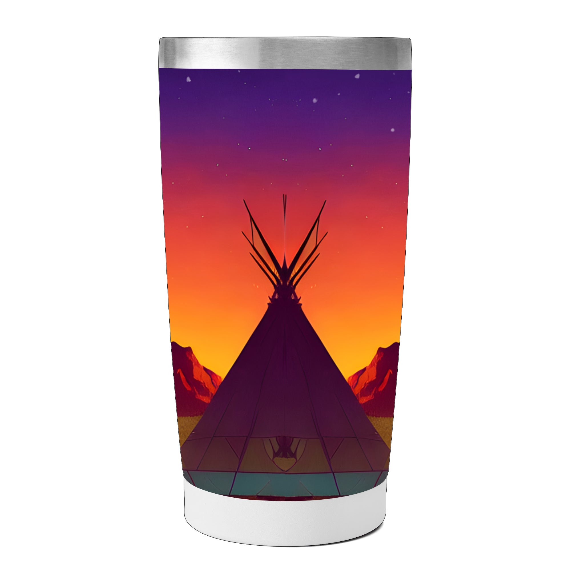 Teepees Northern Lights 15OZ Tumbler