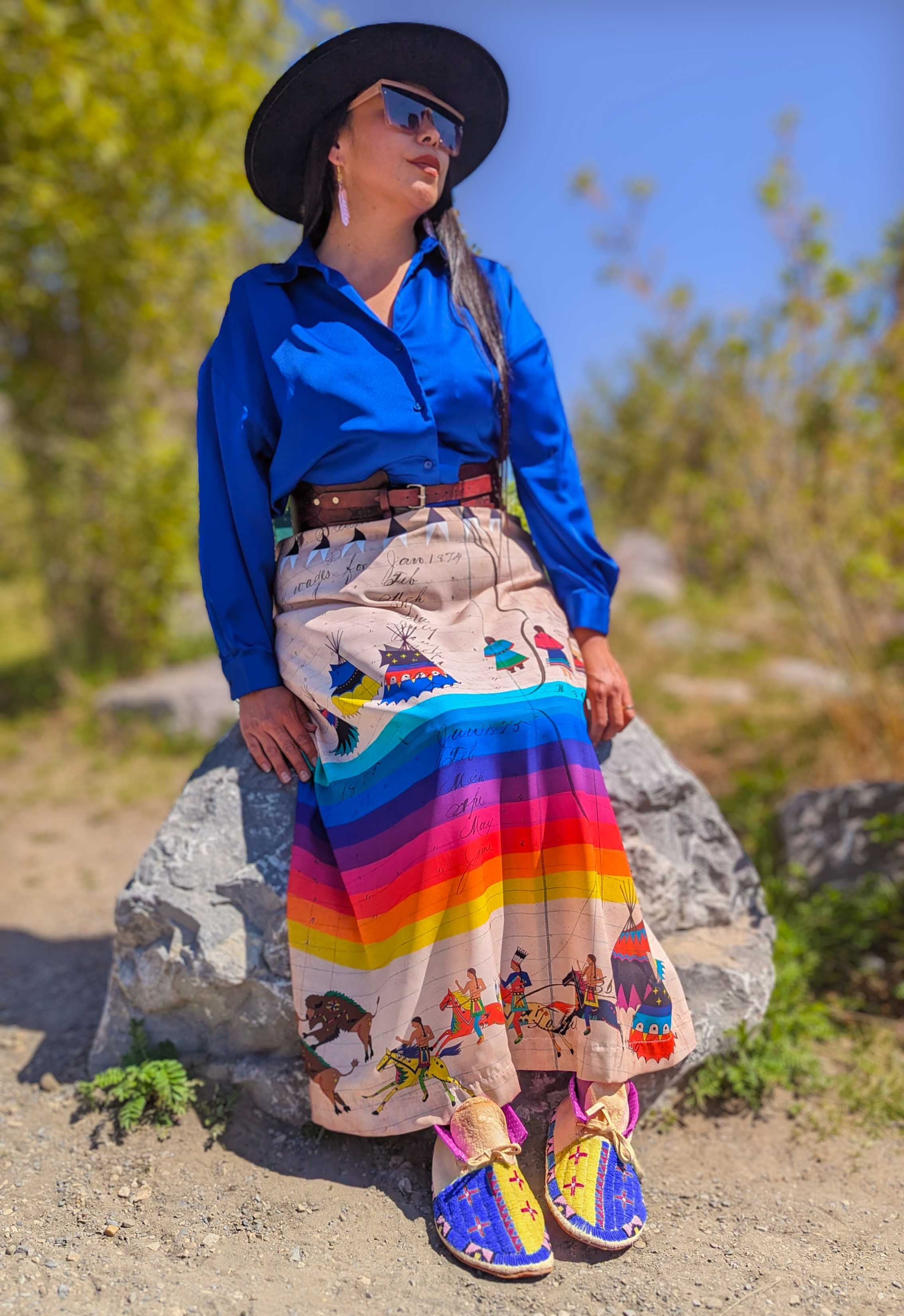 UNIQUE DESIGN LONG SKIRT AMERI-