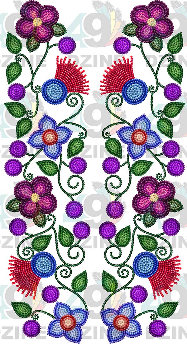 Petal Serenity Beadwork Two arm pieces Transfer (Various Sizes)