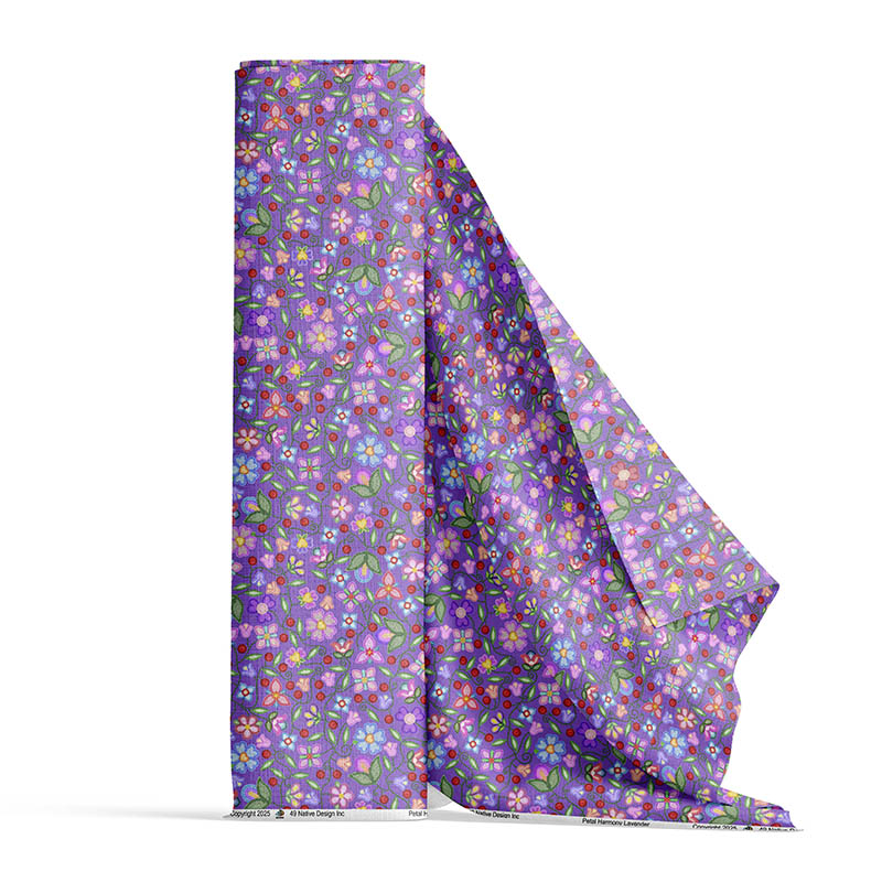 Petal Harmony Lavender Satin Fabric By the Yard Pre Order