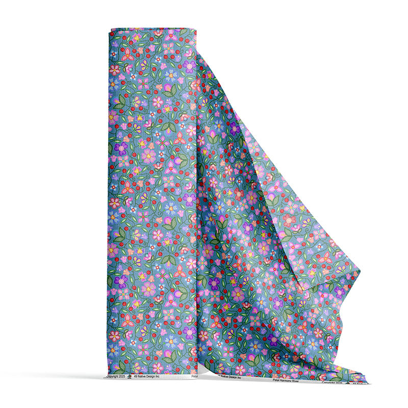 Petal Harmony River Satin Fabric By the Yard Pre Order