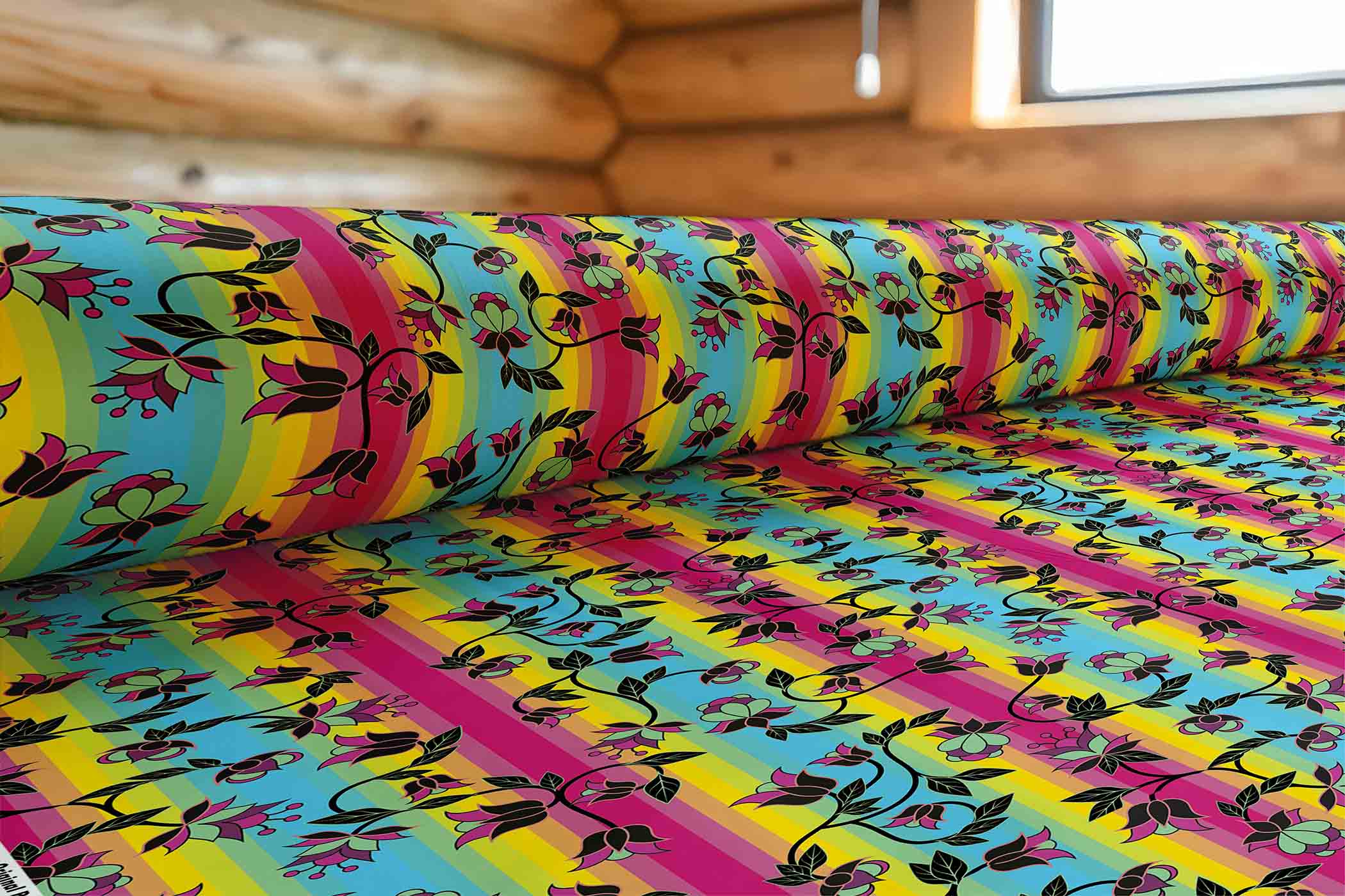 Powwow Carnival Satin Fabric By the Yard Pre Order