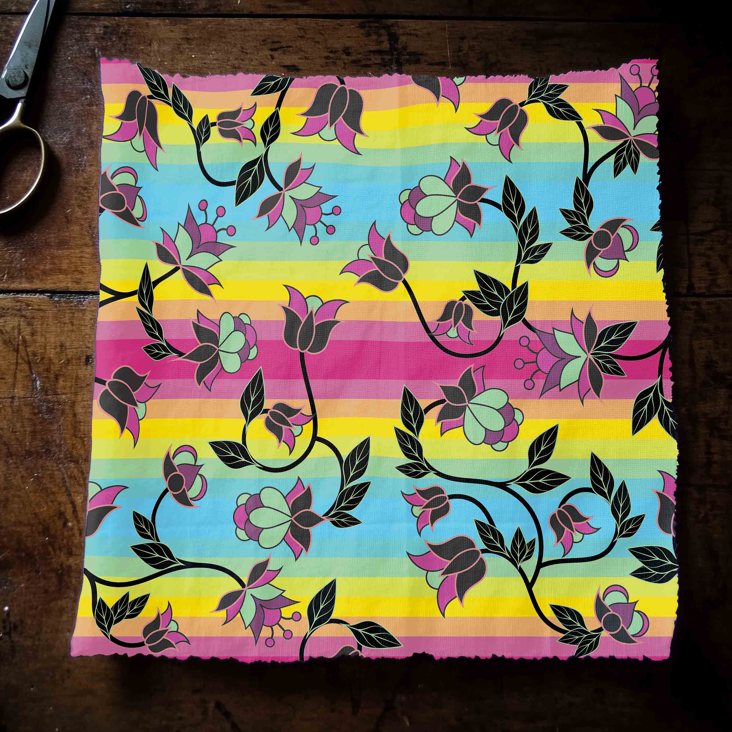 Powwow Carnival Satin Fabric By the Yard Pre Order