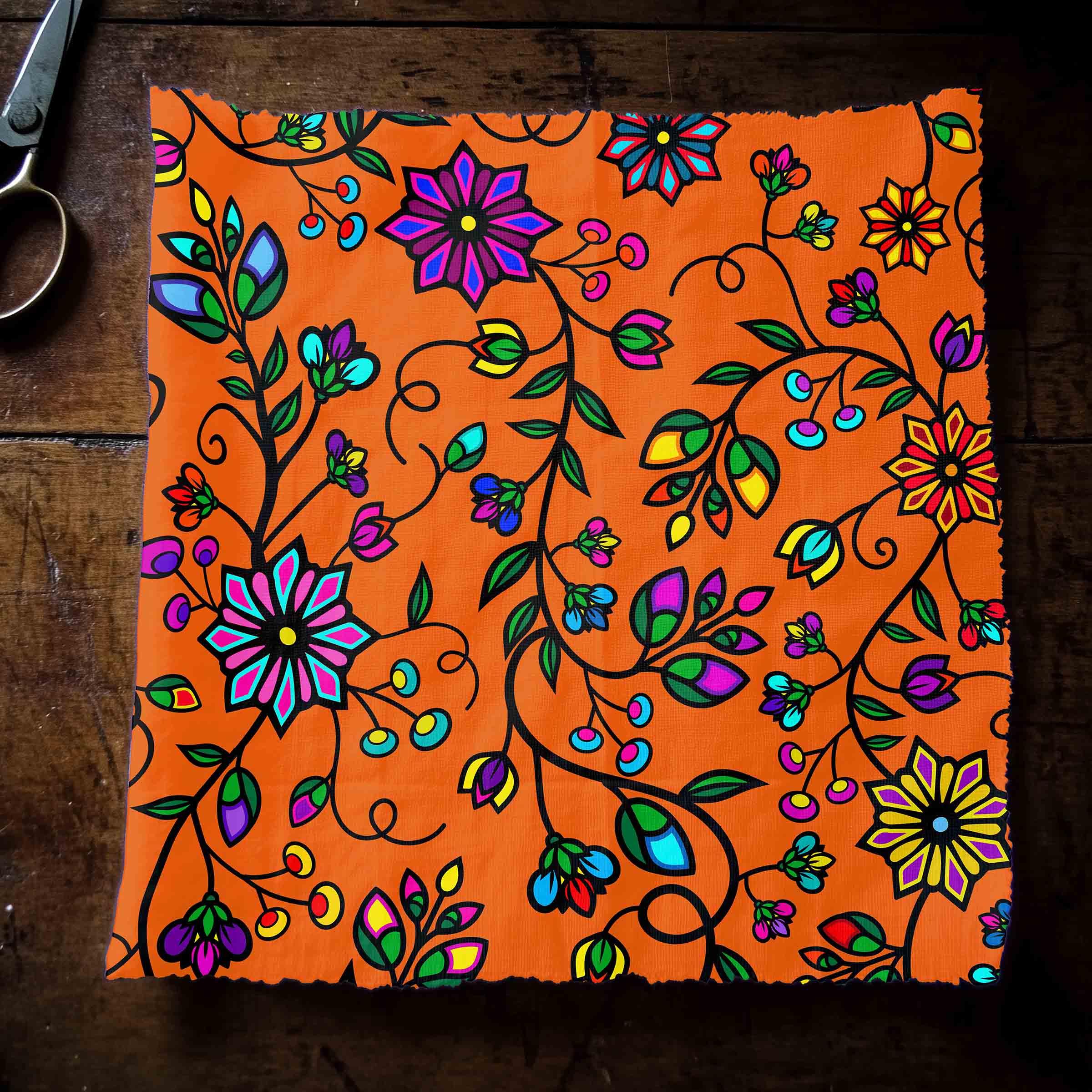 Prairie Paintbrush Orange 42 Inch Cotton Poplin Pre Order