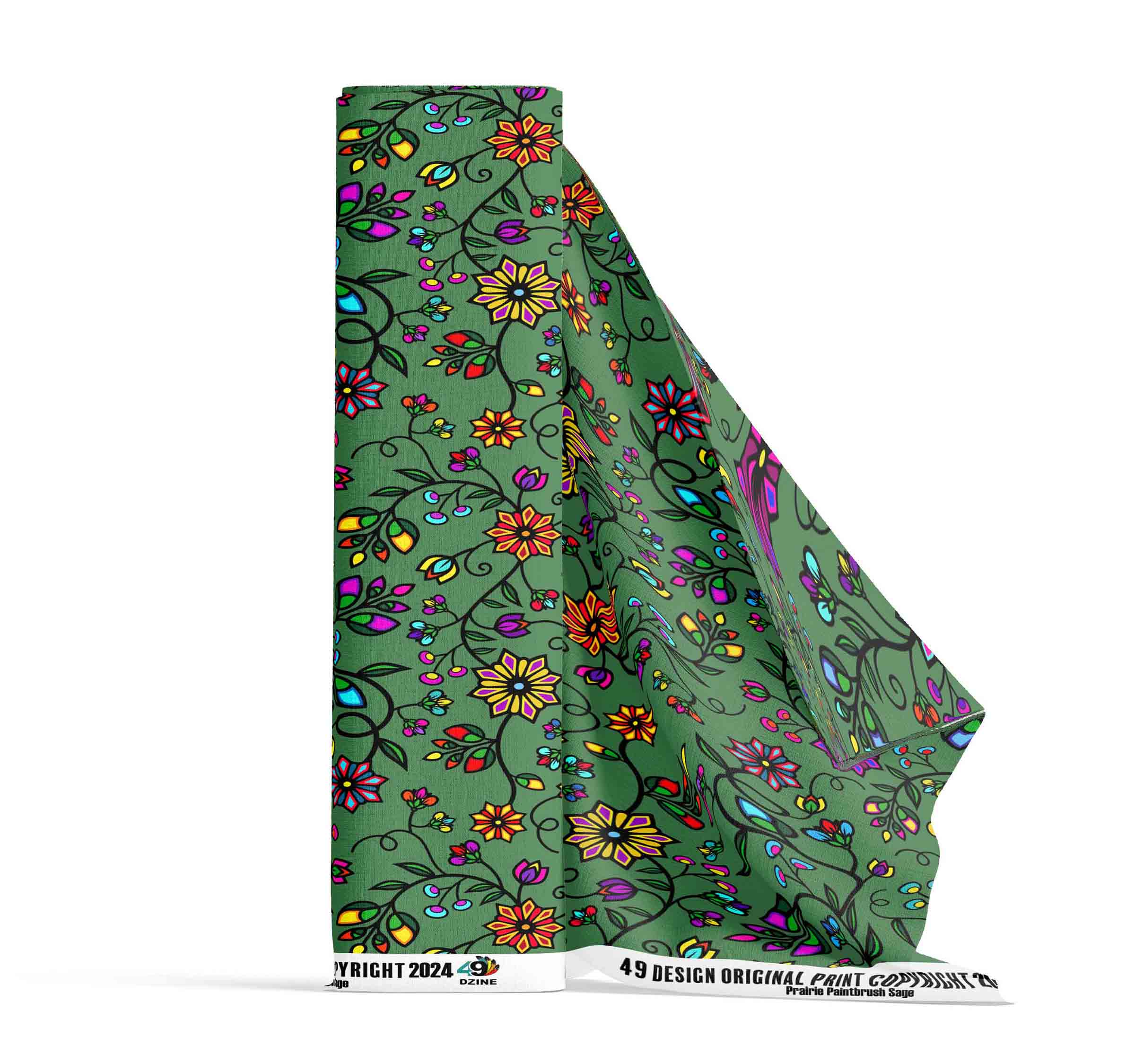 Prairie Paintbrush Sage 42 Inch Cotton Poplin Pre Order
