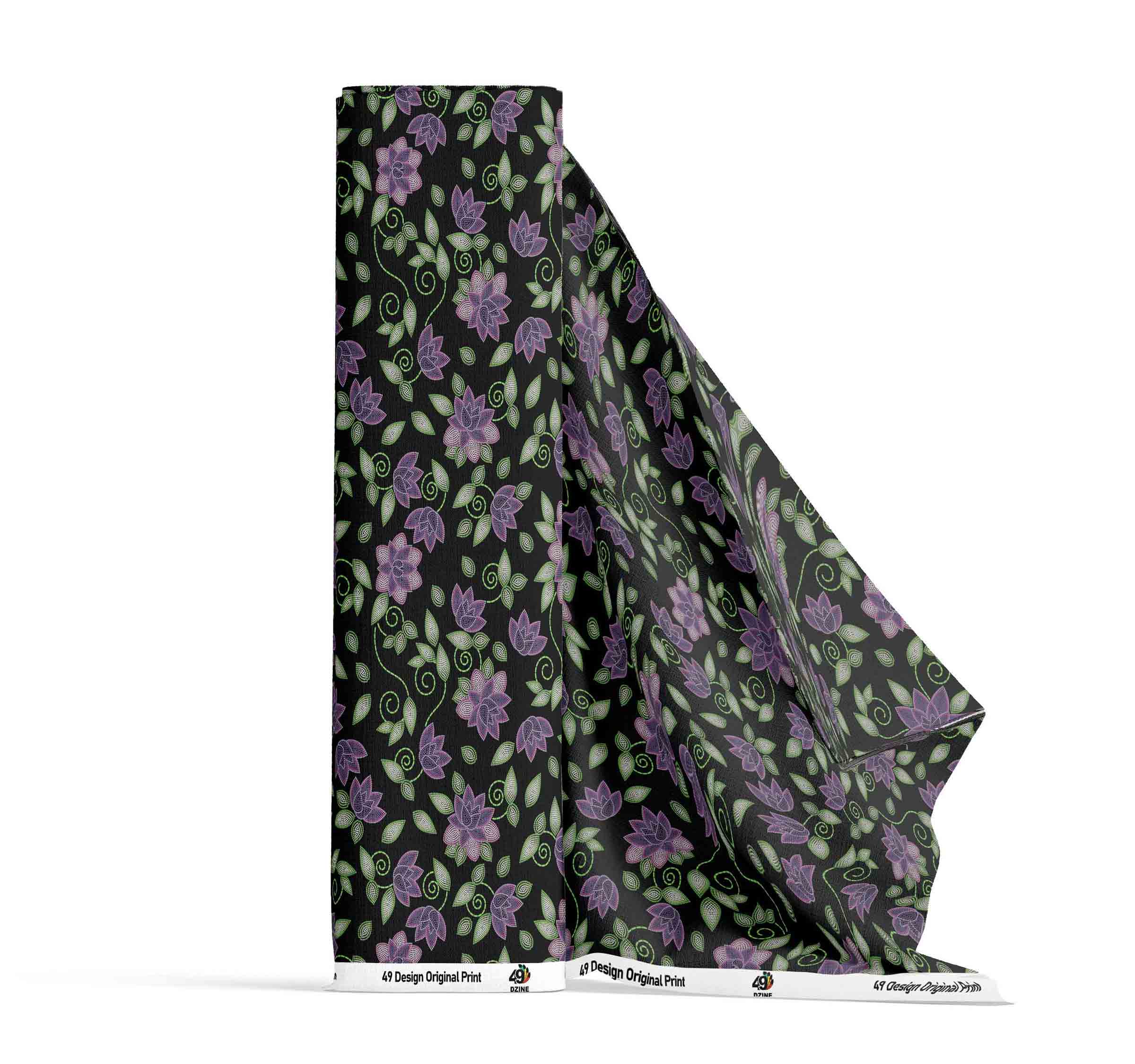 Purple Beaded Rose 42 inch Cotton Poplin Pre Order