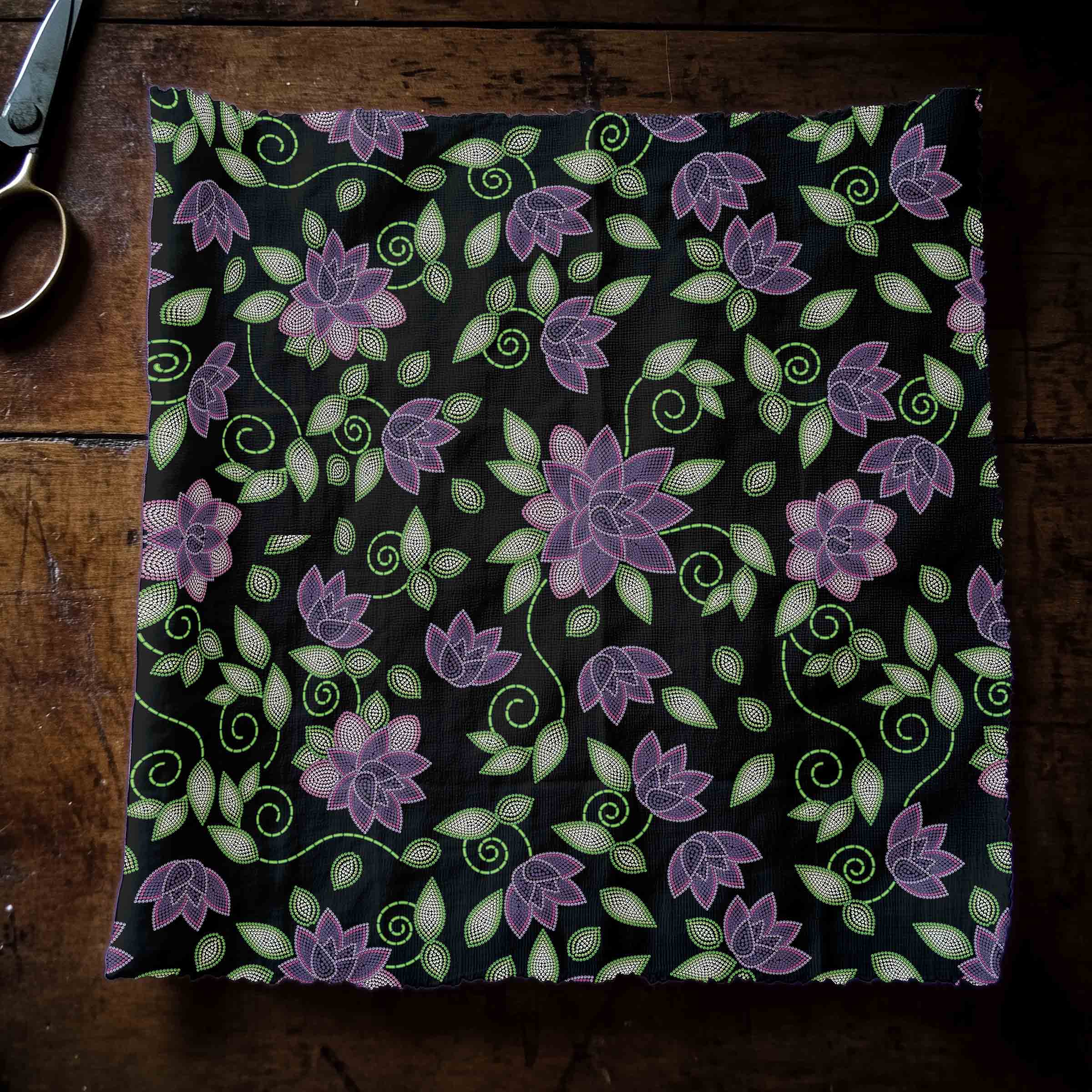 Purple Beaded Rose 42 inch Cotton Poplin Pre Order