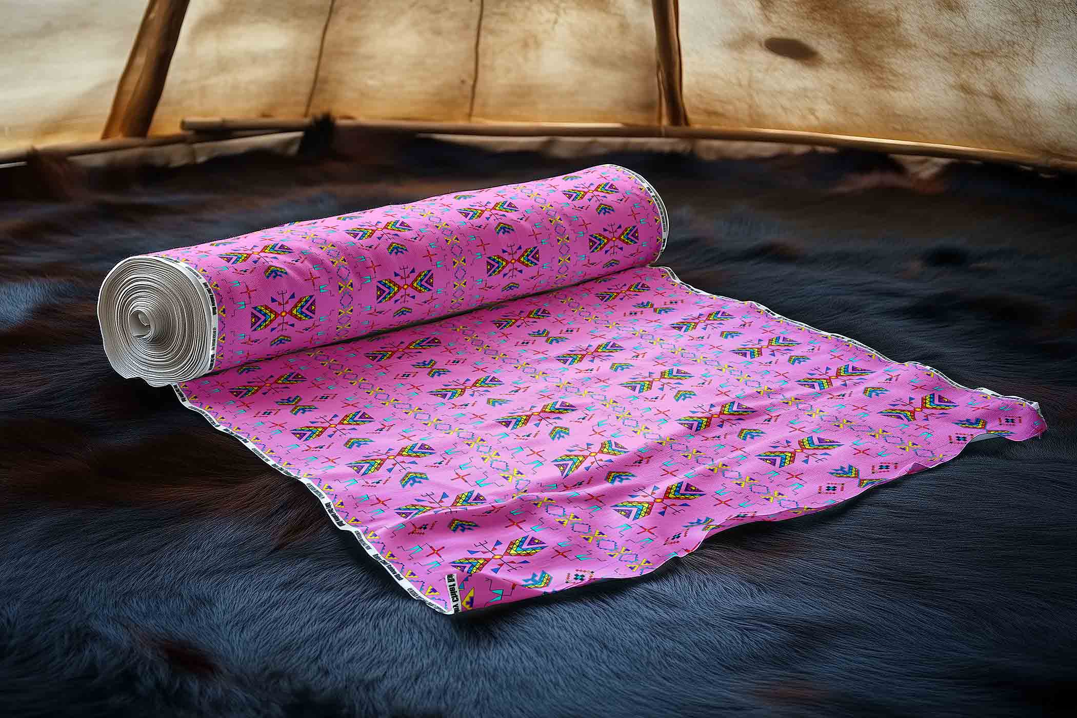 Rainy Chief Rainbow Blush 42 Inch Cotton Poplin Pre Order