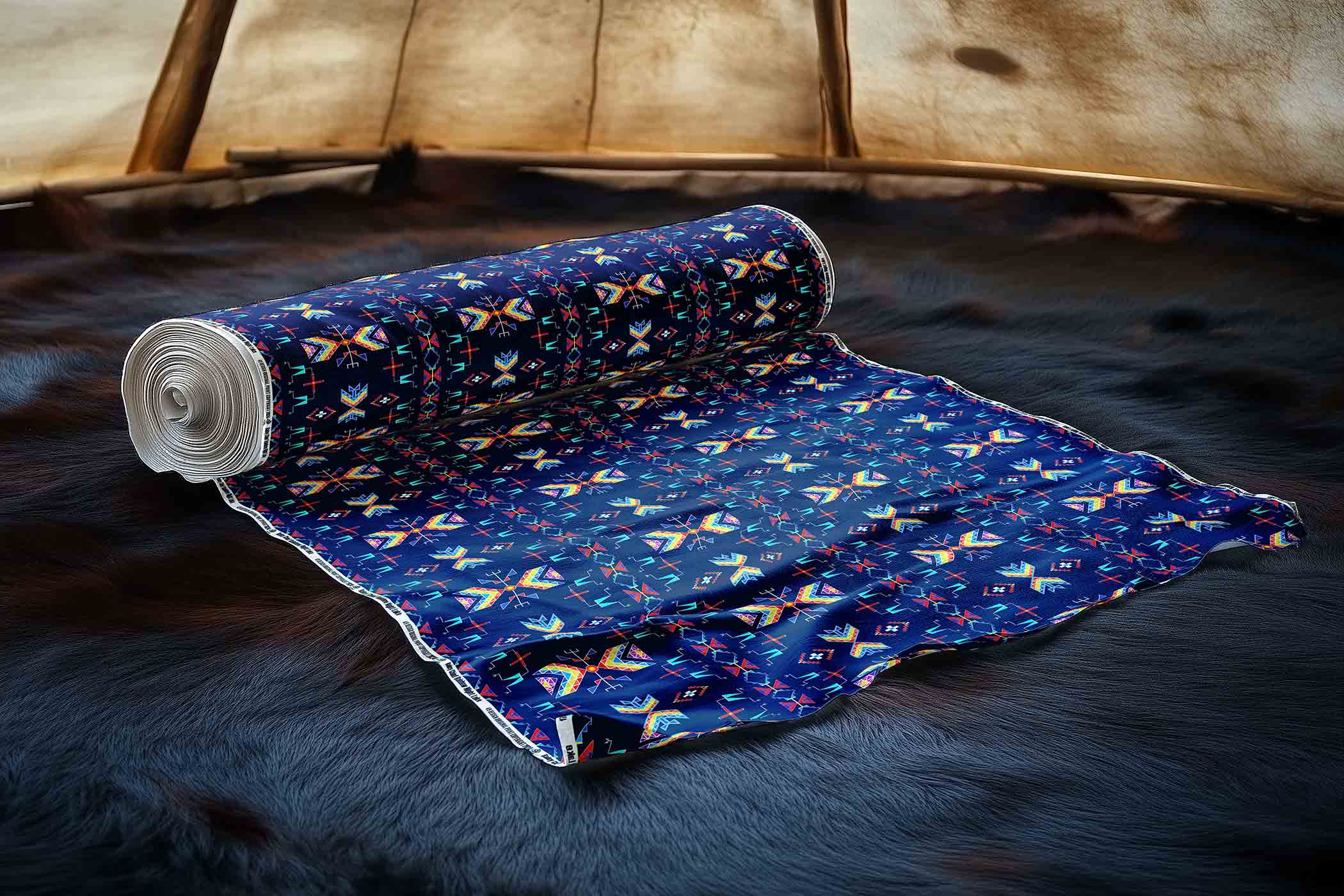 Rainy Chief Rainbow Night Lake 42 Inch Cotton Poplin Pre Order