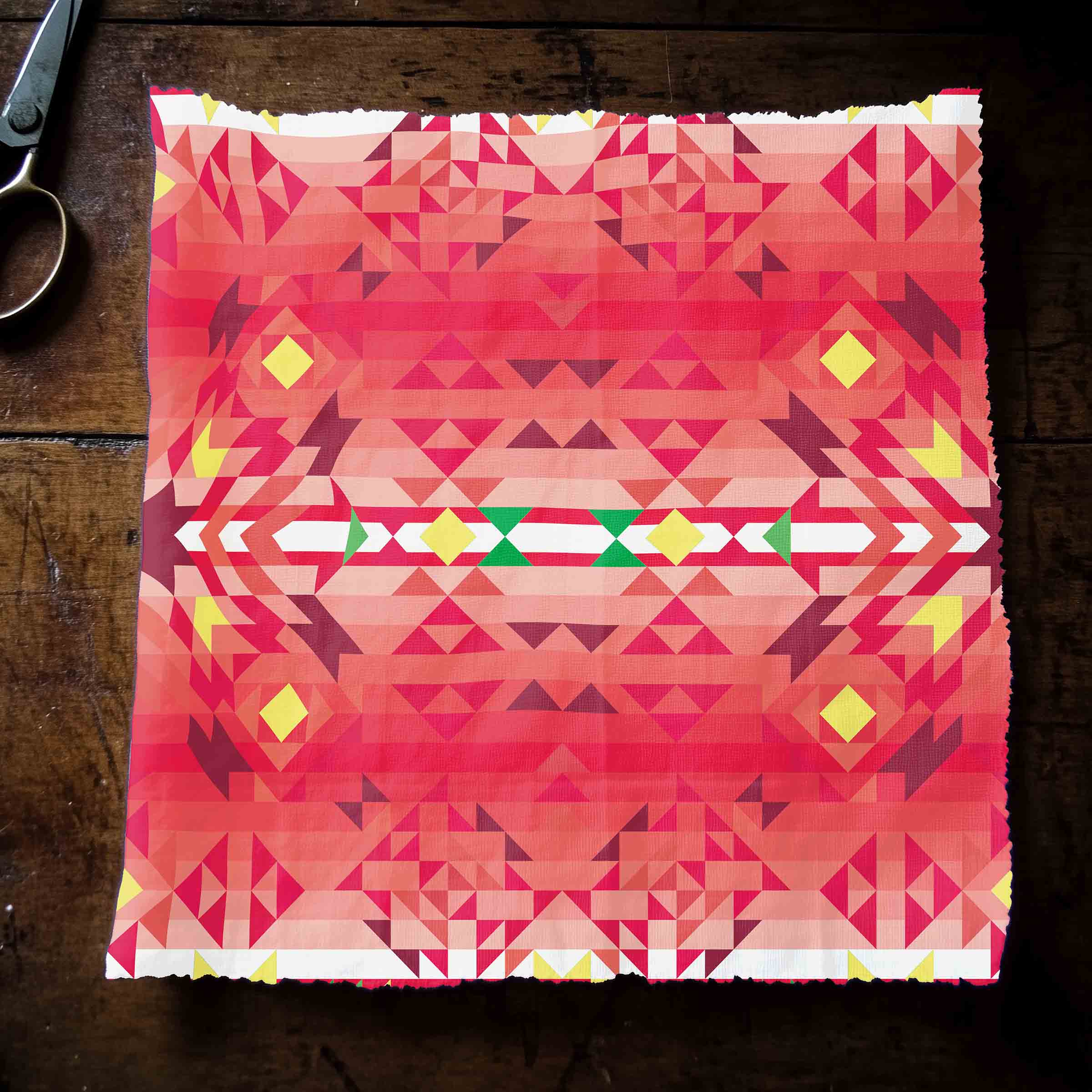 Red Pink Star 42 inch Cotton Poplin Pre Order