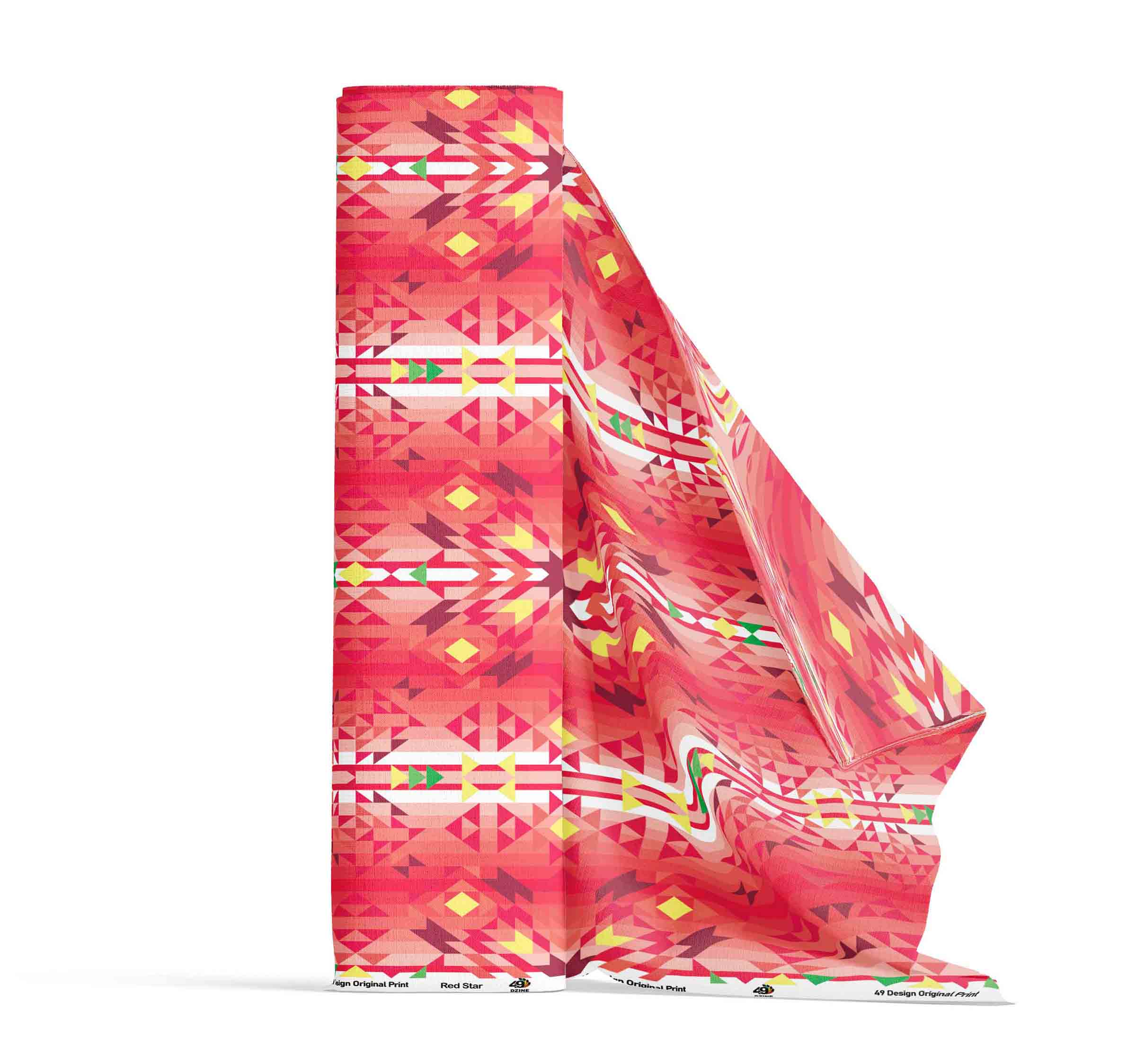 Red Pink Star 42 inch Cotton Poplin Pre Order