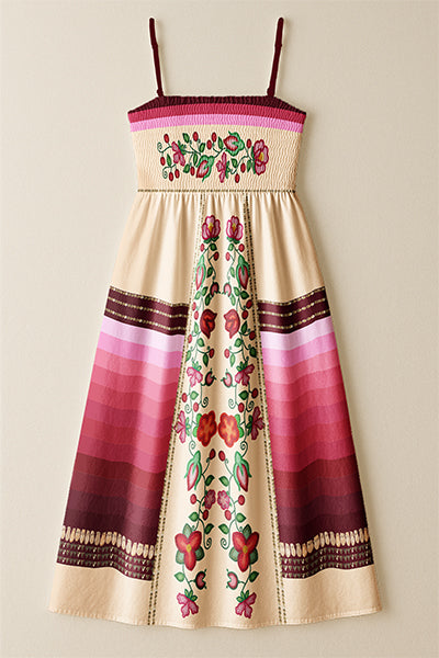 Rose Reverie Cream 2 Smock Top Dress