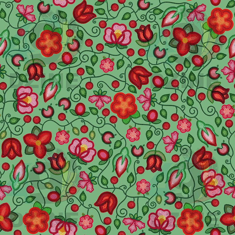 Rose Reverie Green 42 Inch Cotton Poplin Pre Order