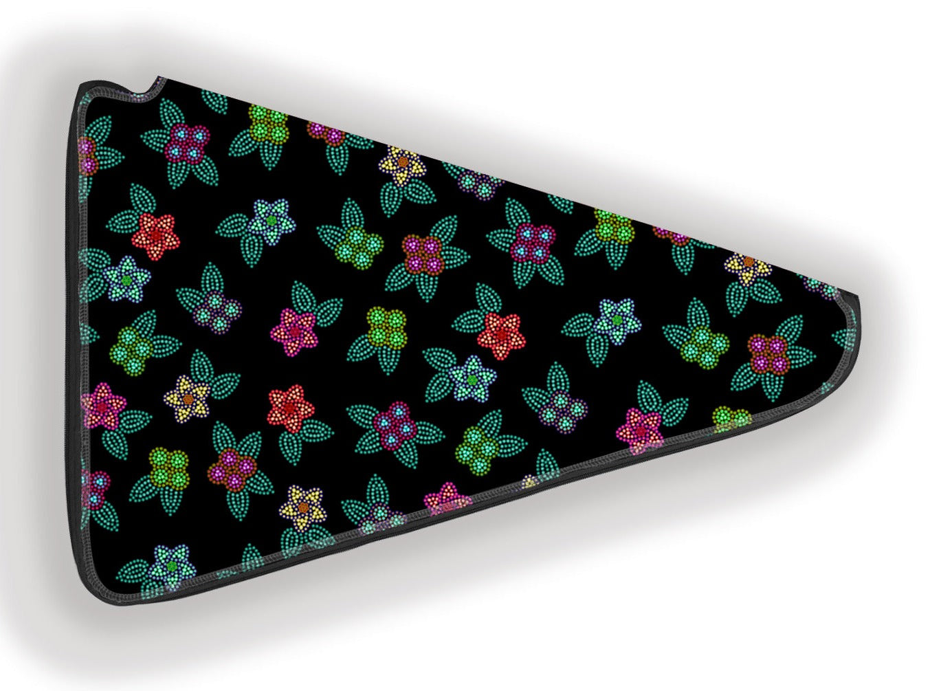 27 Inch Fan Case - Berry Flowers Black