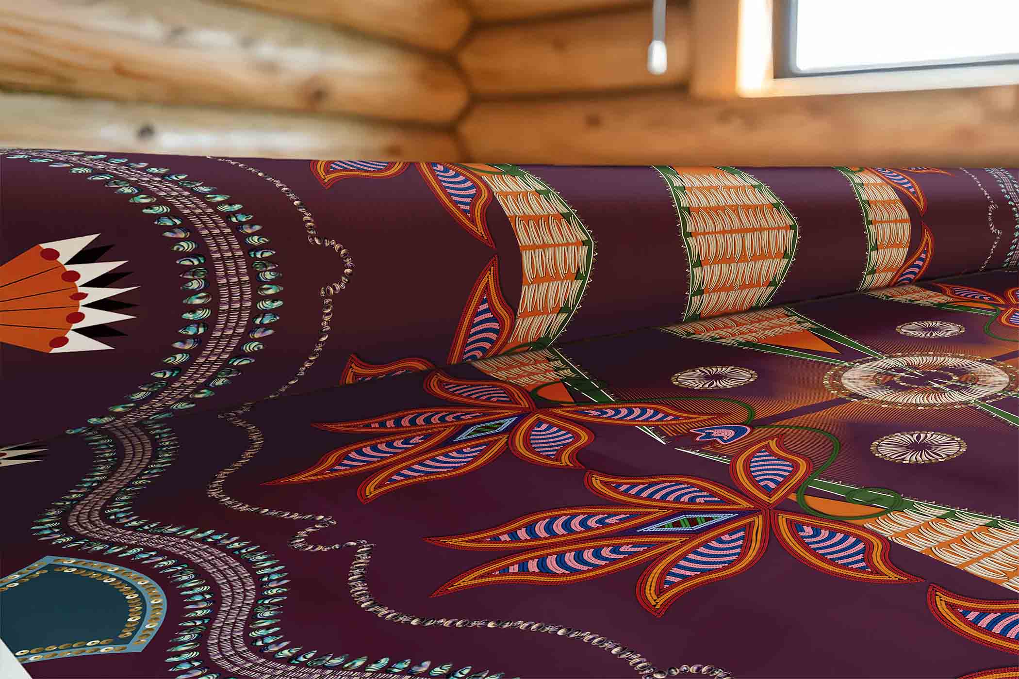 Sacred Plains Berry 42 Inch Cotton Poplin Pre Order