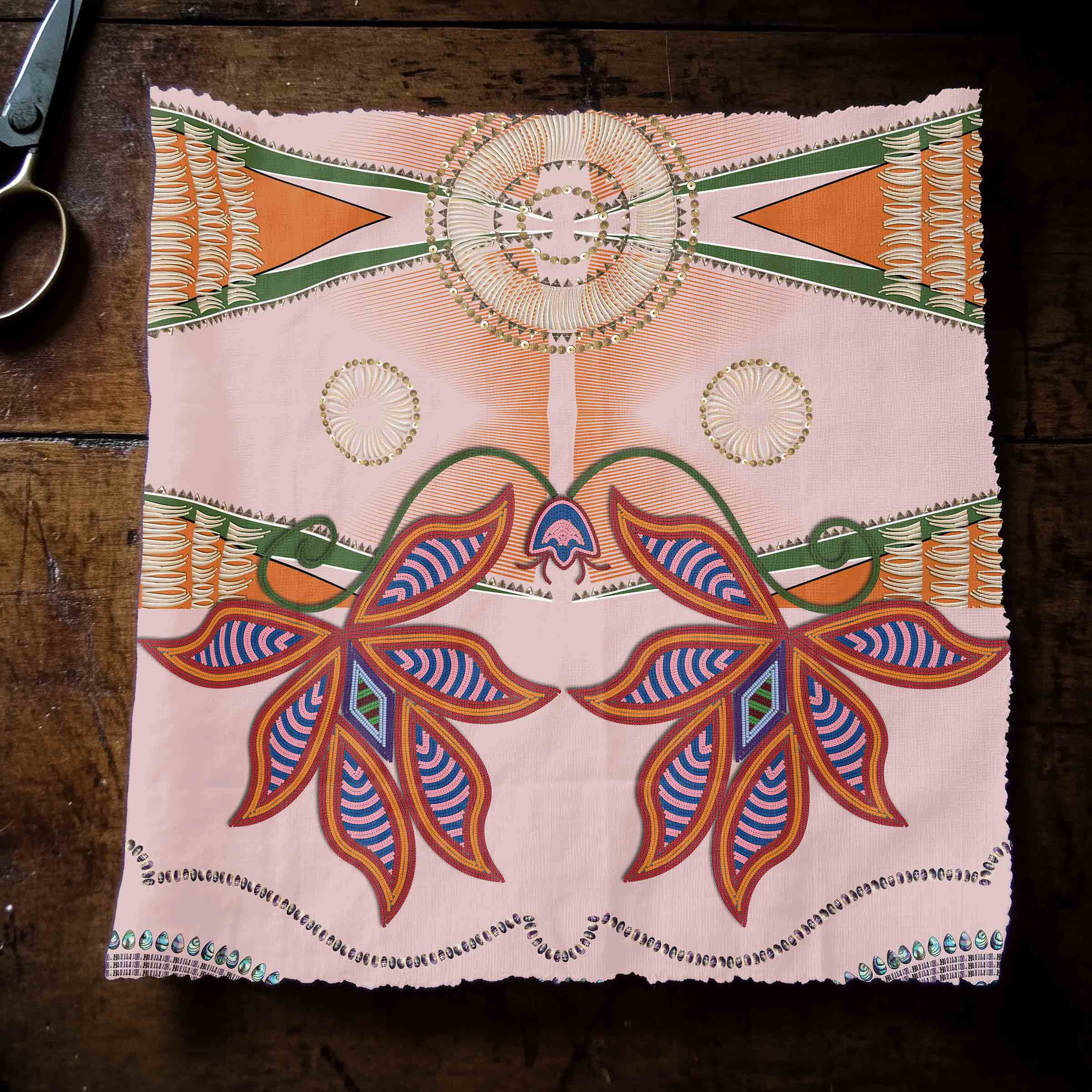 Sacred Plains Blush 42 Inch Cotton Poplin Pre Order